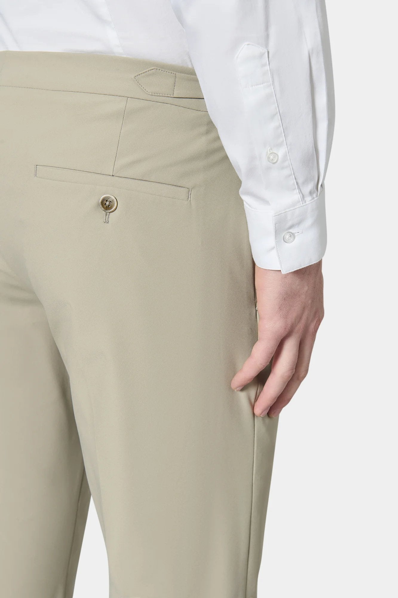 Pantalon technique pince et taille ajustable Jerem, ceinture sartoriale stretch, ceinture sartoriale