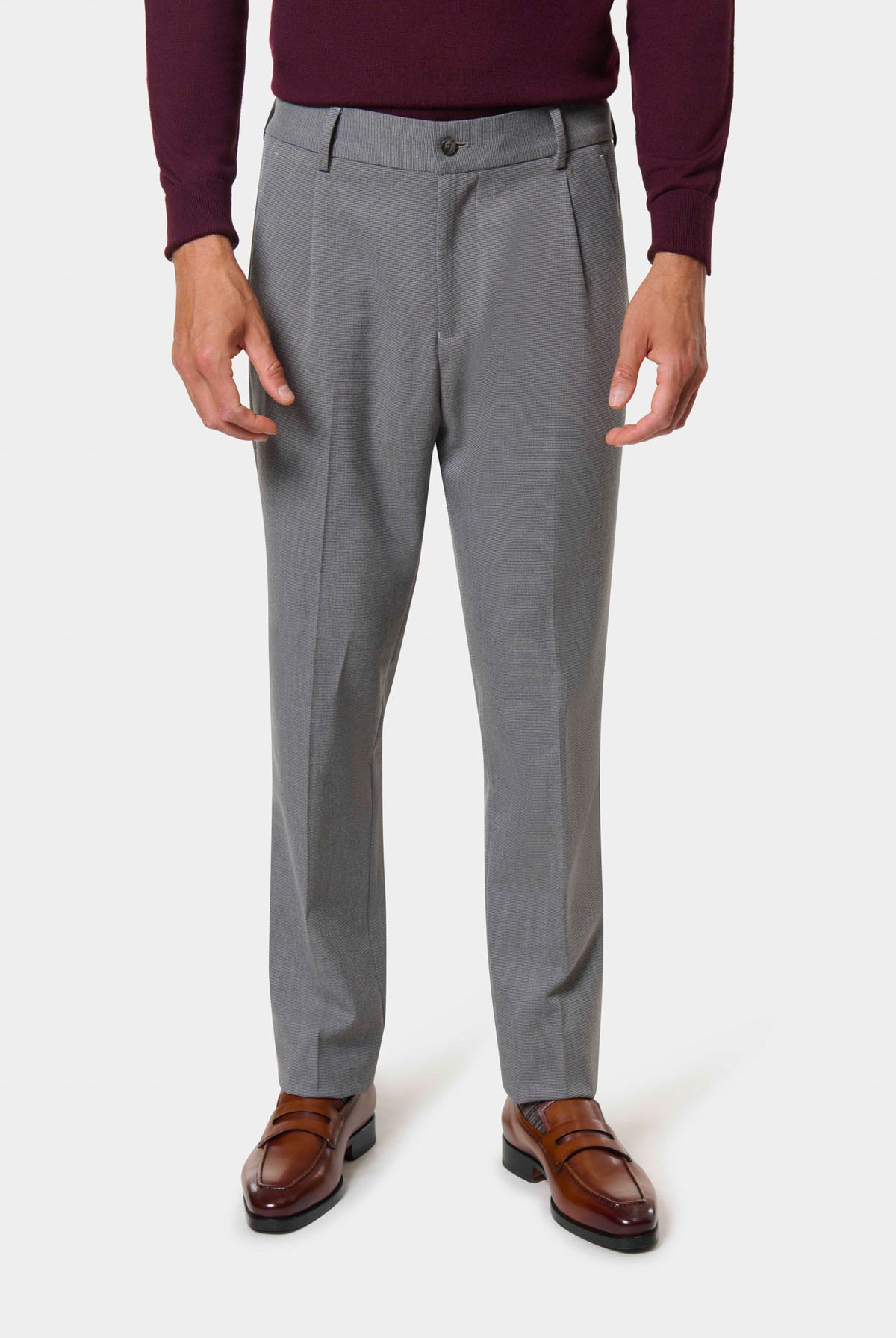 Pantalon de costume à pinces bicolore Jerem Paris