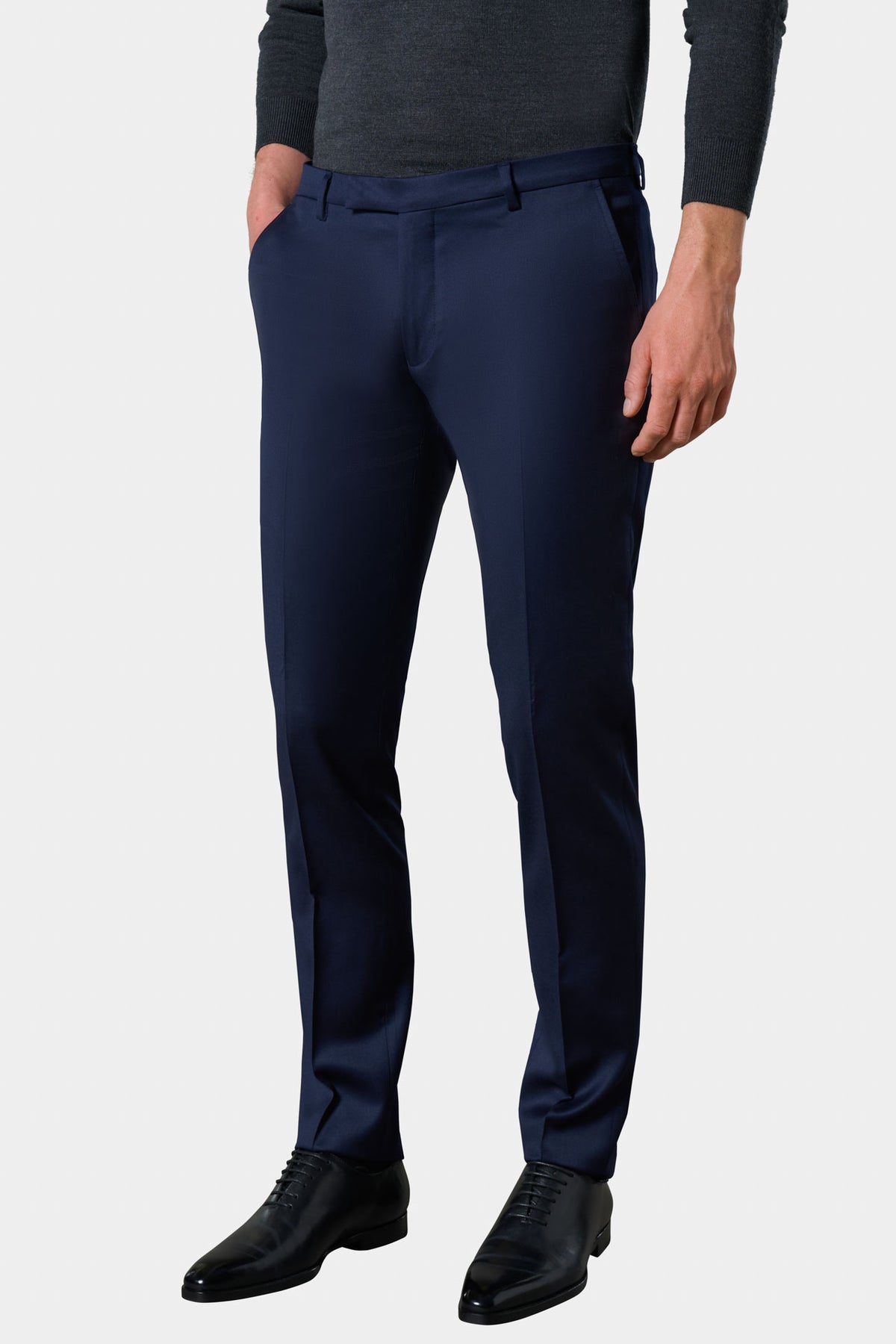 Fitted suit trousers in Super 120's wool