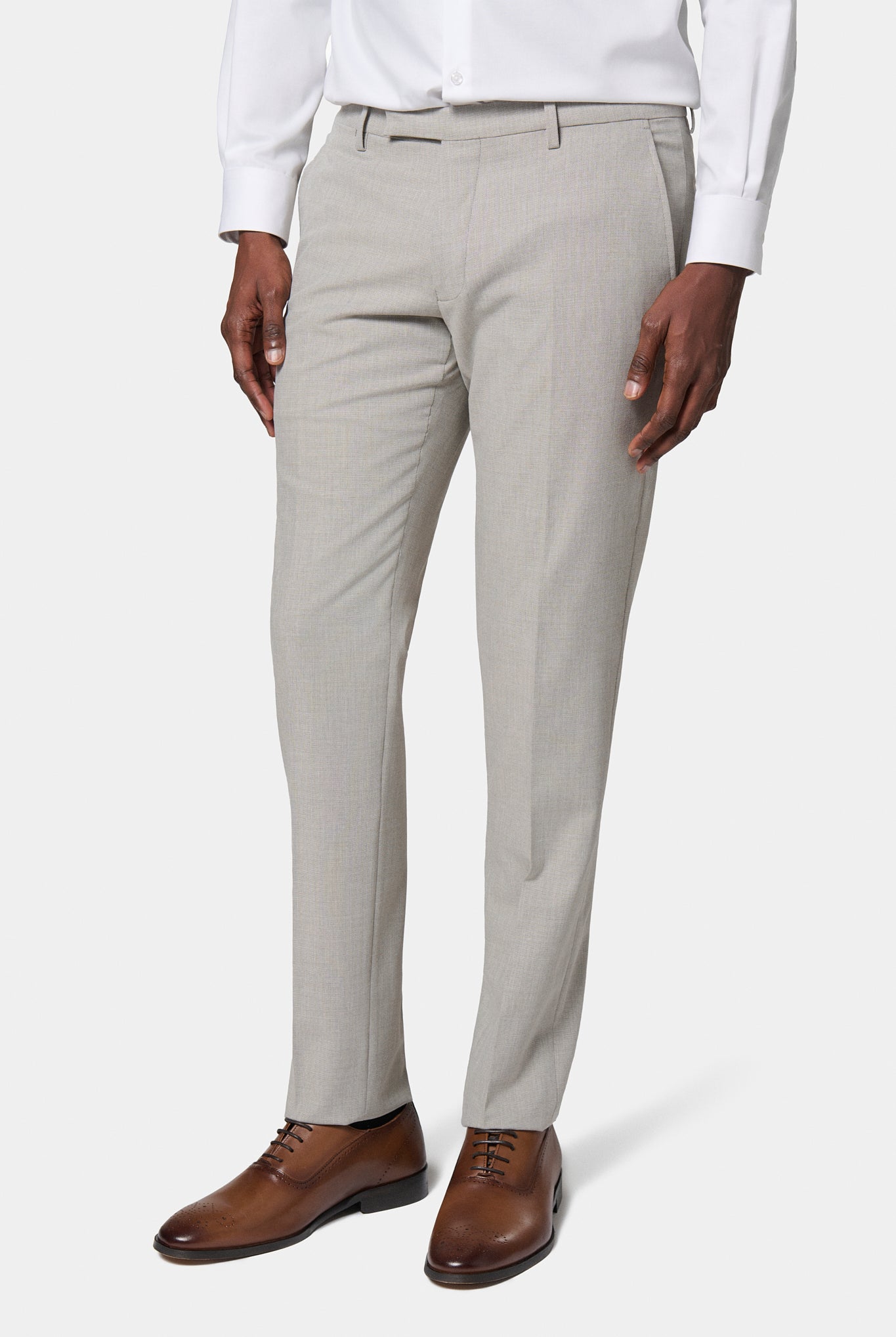 Pantalon de costume ajusté bi-stretch Jerem, intérieur semi-doublé, ceinture sartoriale stretch, ceinture sartoriale