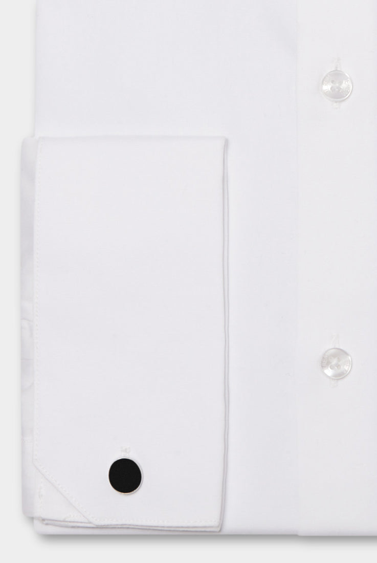 Popeline de coton tailored fit — Chemise cérémonie Jerem, col classique, coupe ajustée