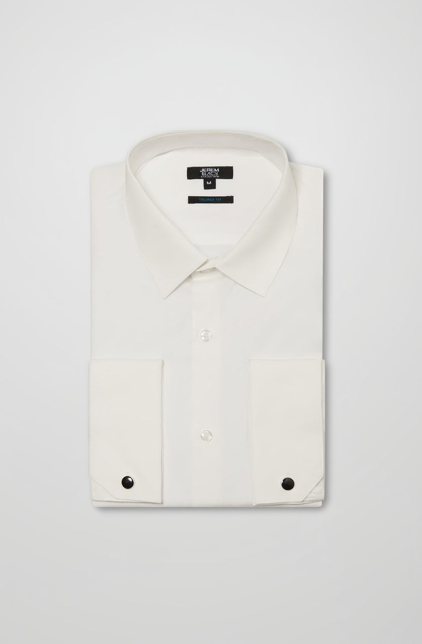 Chemise cérémonie en popeline de coton tailored fit Jerem, col classique