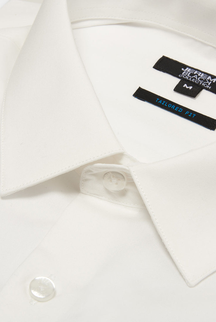 Chemise cérémonie, popeline de coton tailored fit Jerem, col classique