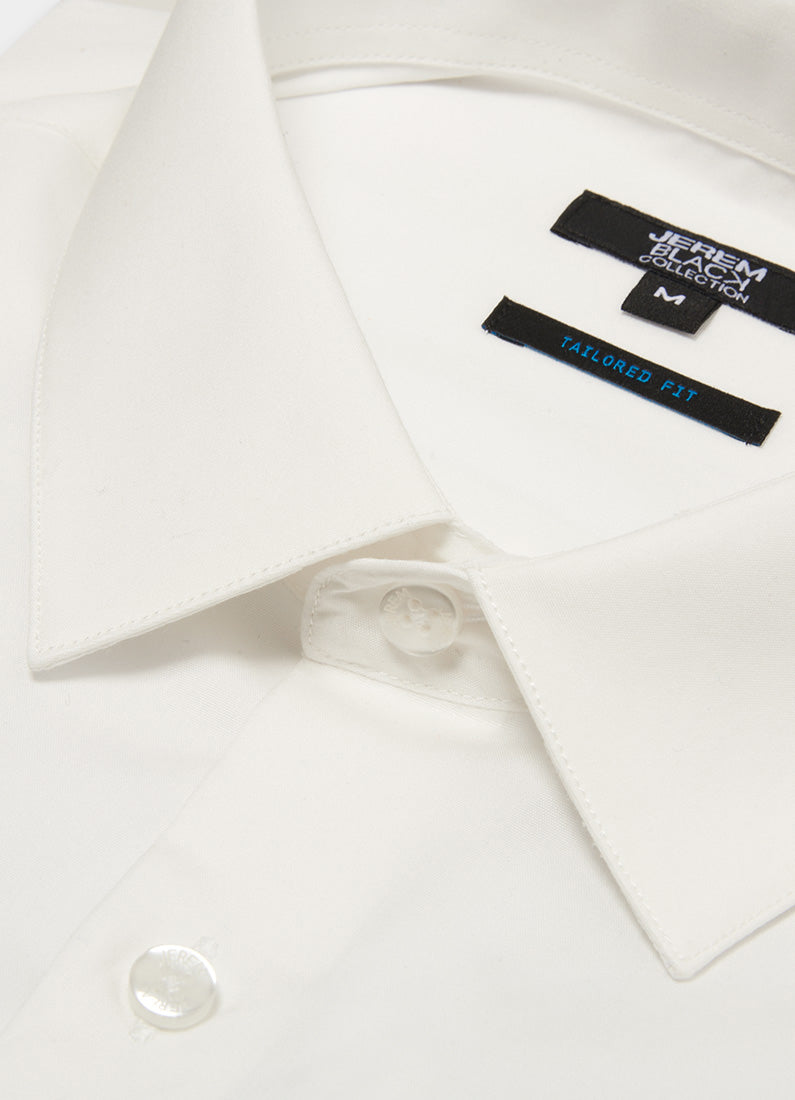 Chemise cérémonie, popeline de coton tailored fit Jerem, col classique