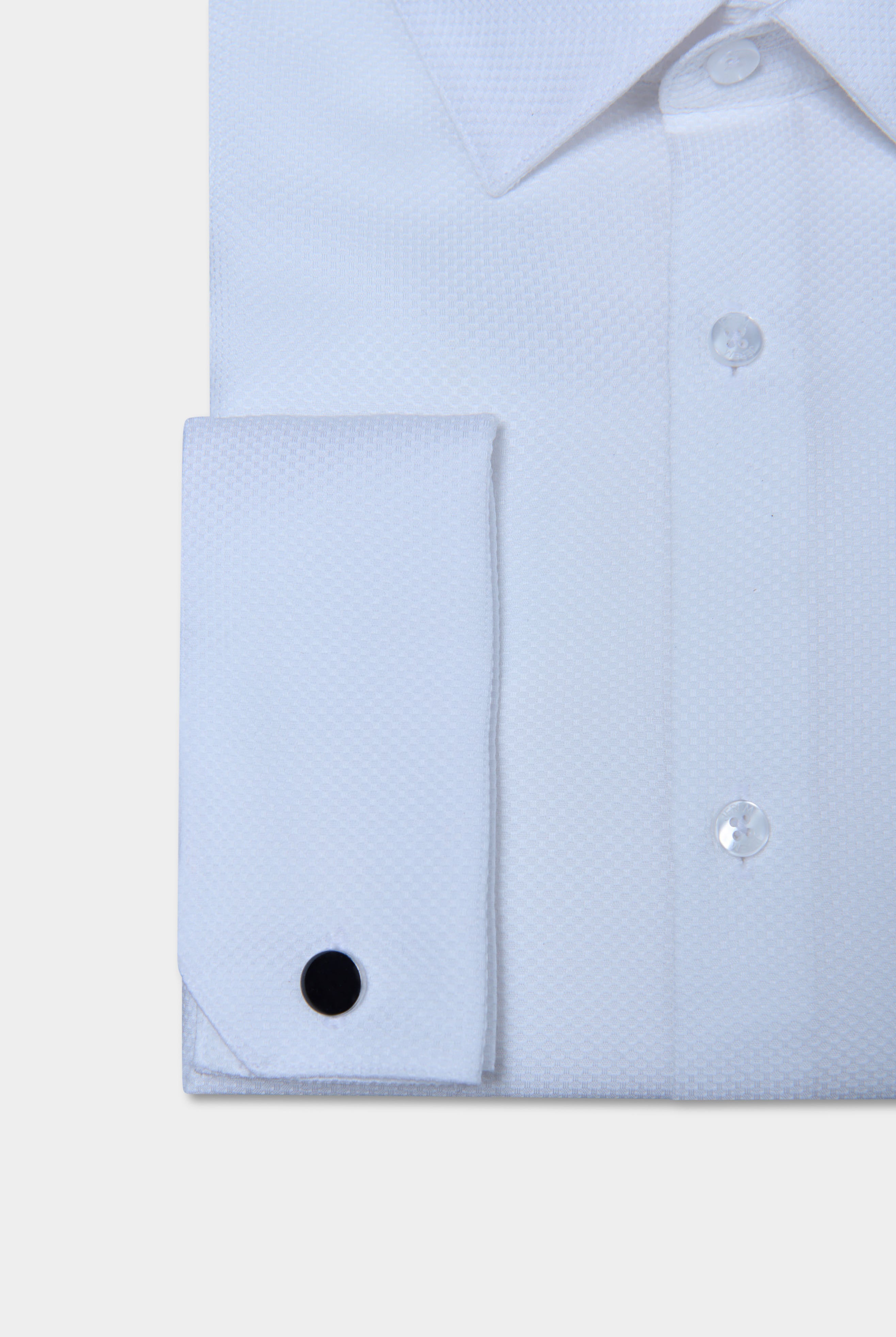 Chemise cérémonie texturée en pur coton repassage facile coupe ajustée Jerem, repassage facile, col classique