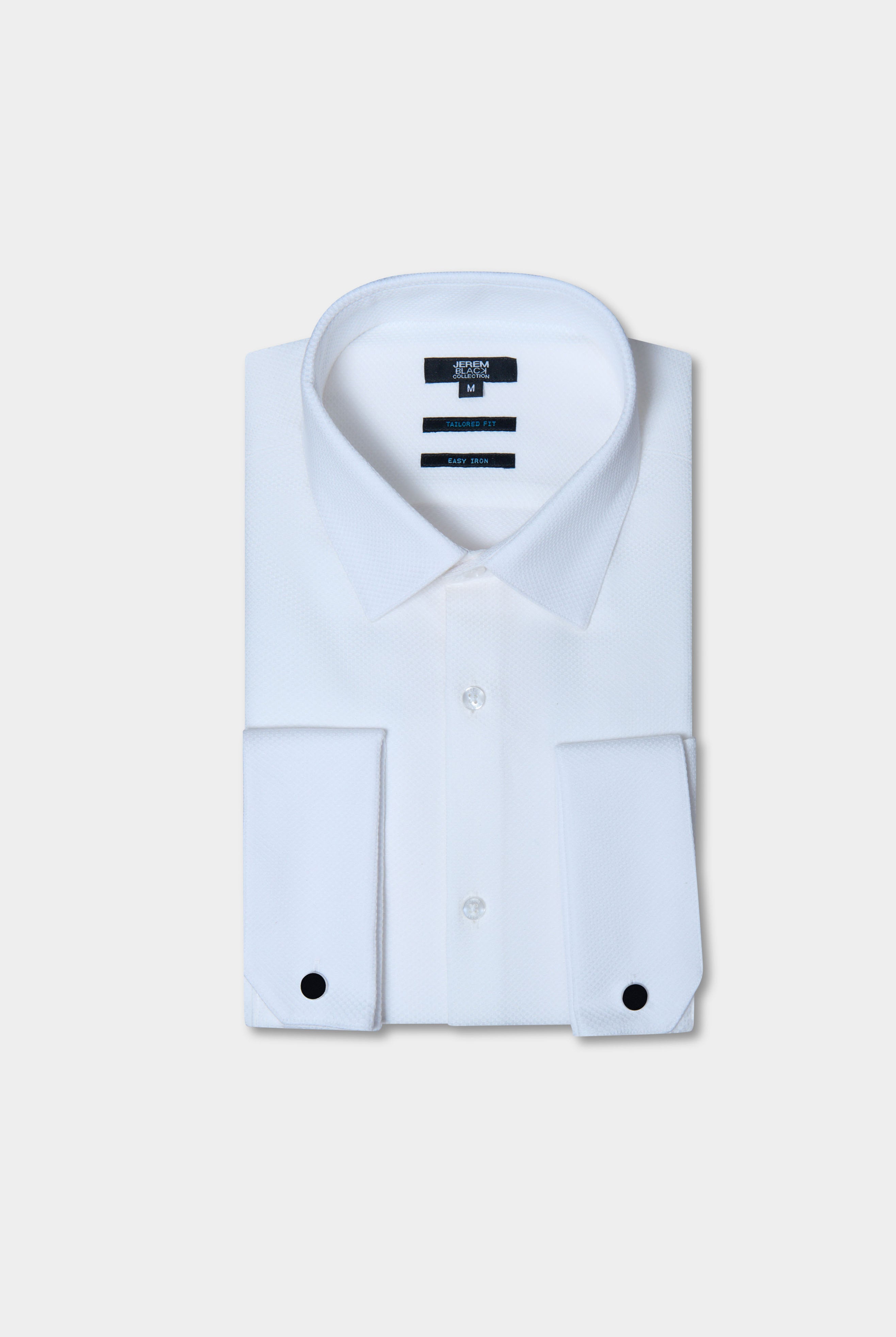 Chemise cérémonie texturée en pur coton repassage facile coupe ajustée Jerem, col classique, coupe ajustée, repassage facile