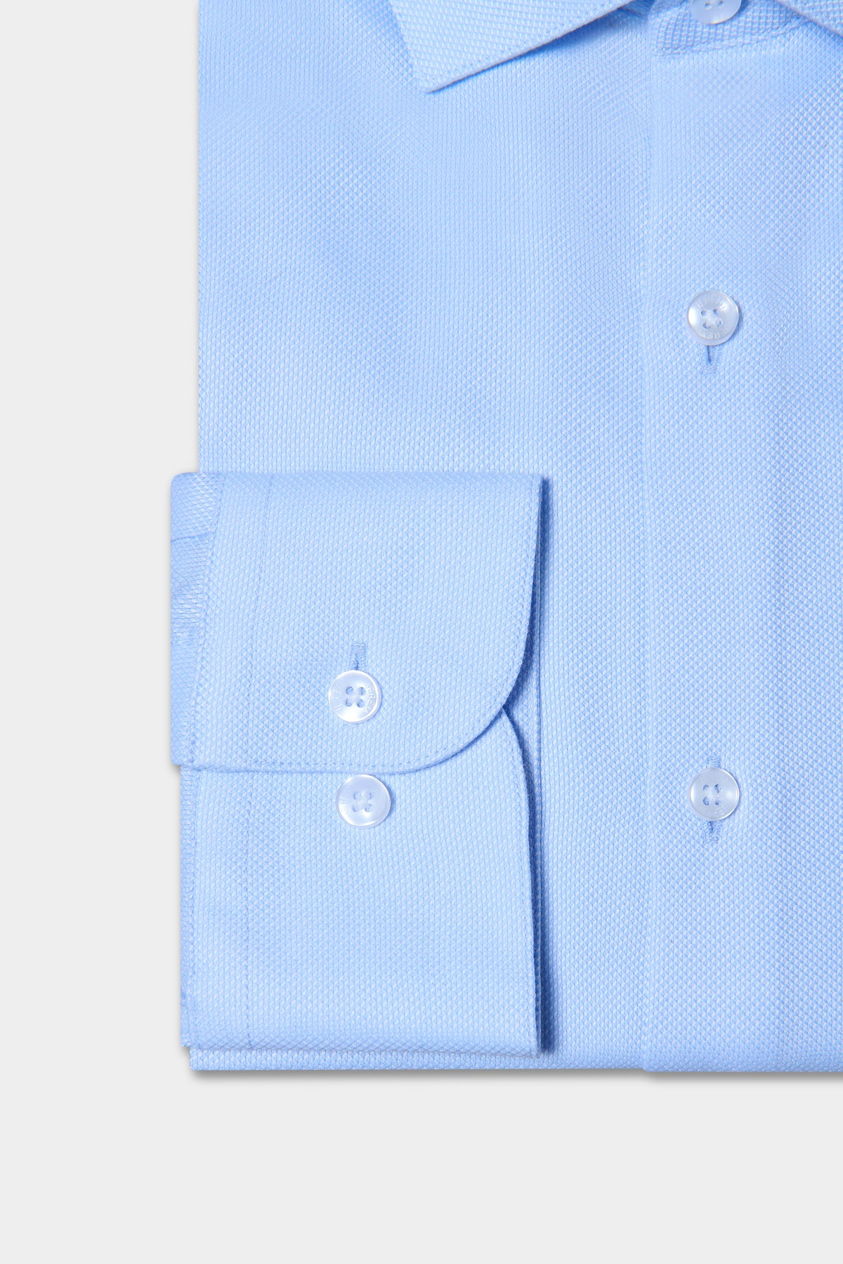 Chemise droite en coton texturé repassage facile