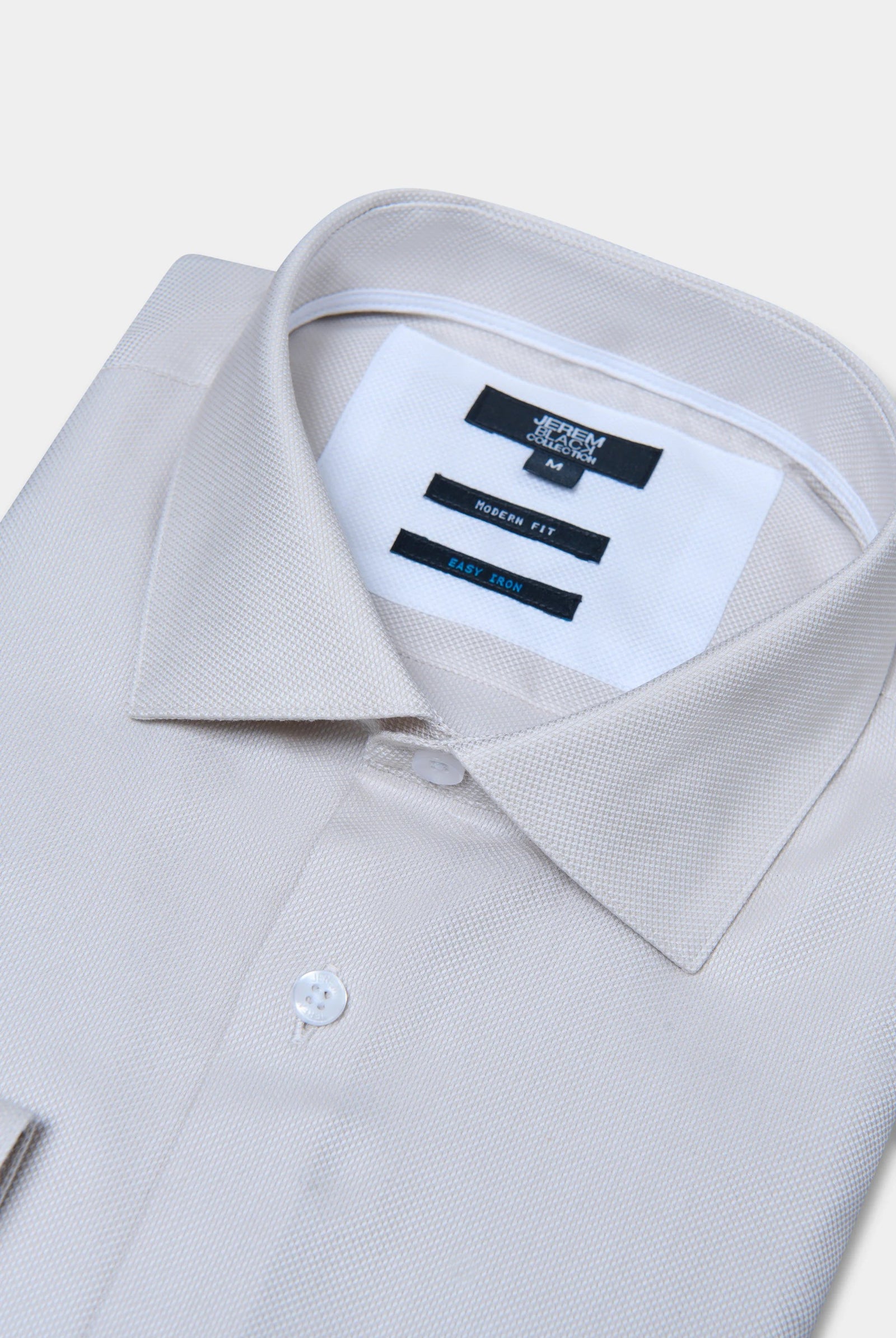 Pur coton coupe droite — Chemise texturée Jerem, coupe droite, repassage facile