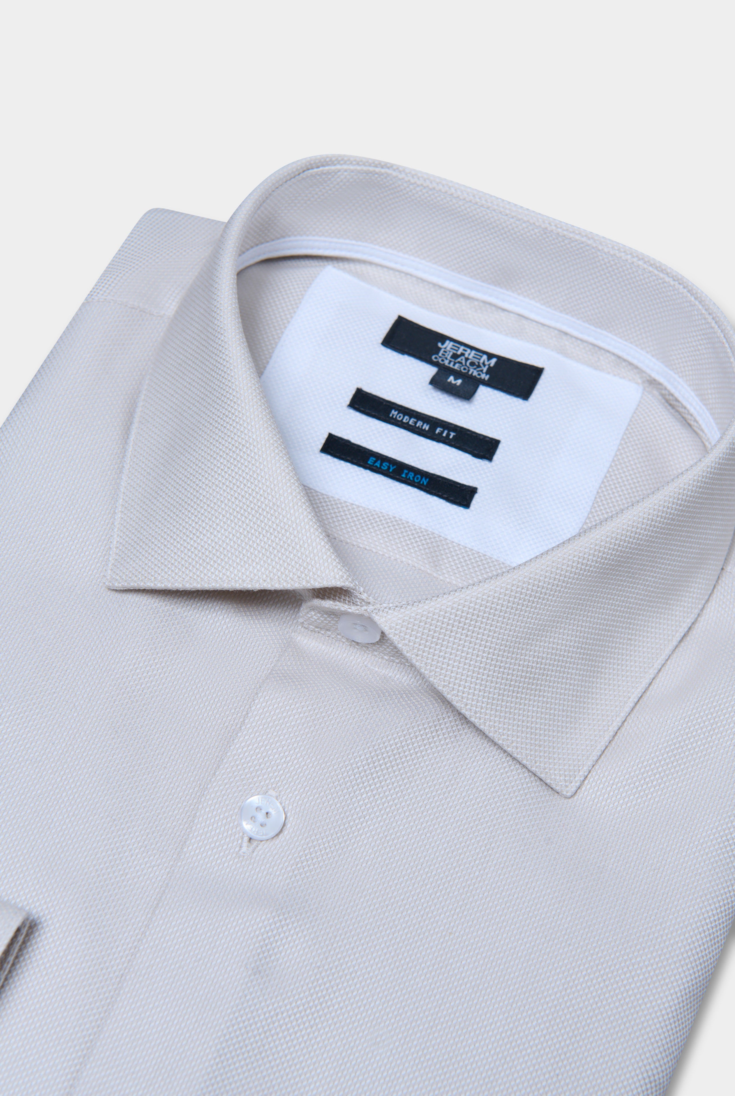 Pur coton coupe droite — Chemise texturée Jerem, coupe droite, repassage facile