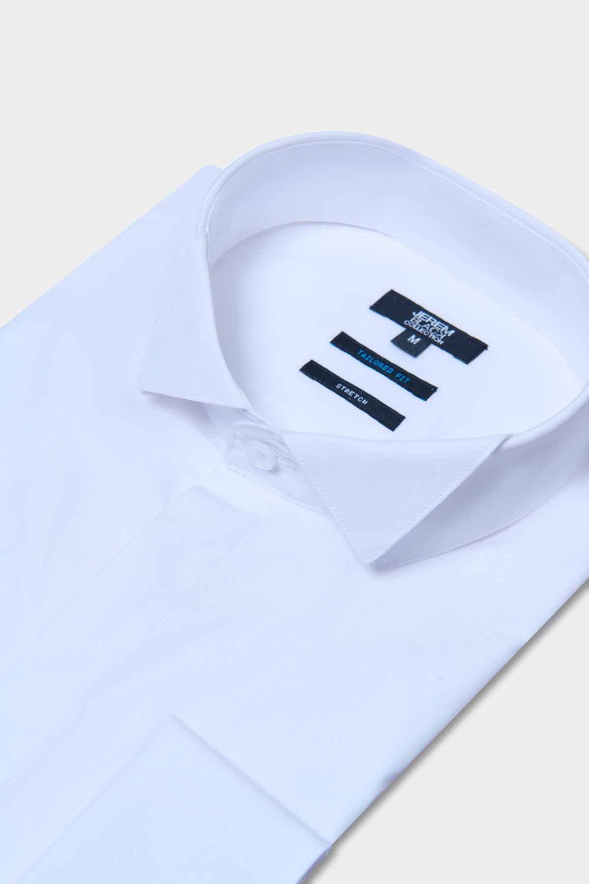 Chemise cérémonie, popeline de coton col cassé coupe ajustée Jerem, coupe ajustée