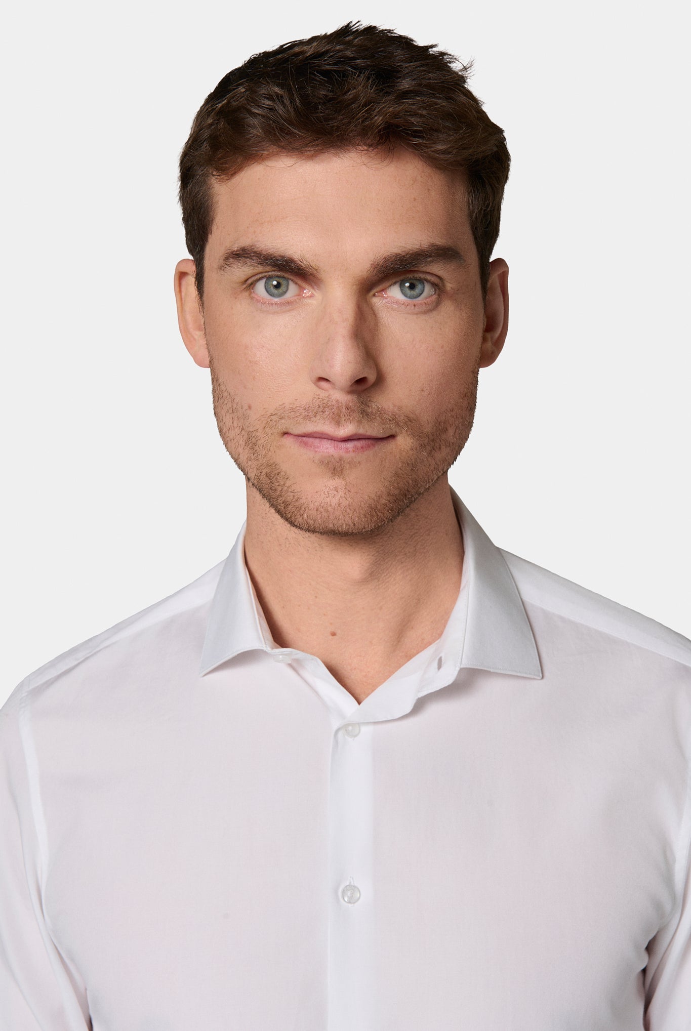 Twill de coton sans repassage comfort fit — Chemise Jerem, sans repassage, col classique
