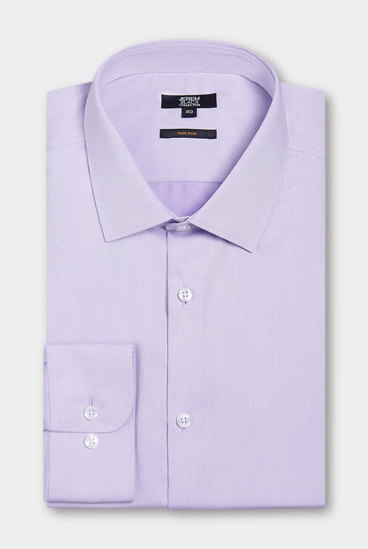 Chemise en twill de coton sans repassage comfort fit Jerem, col classique, coupe droite