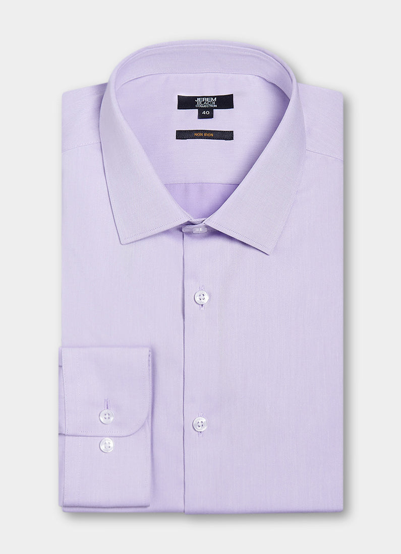 Chemise en twill de coton sans repassage comfort fit Jerem, col classique, coupe droite – vue 13