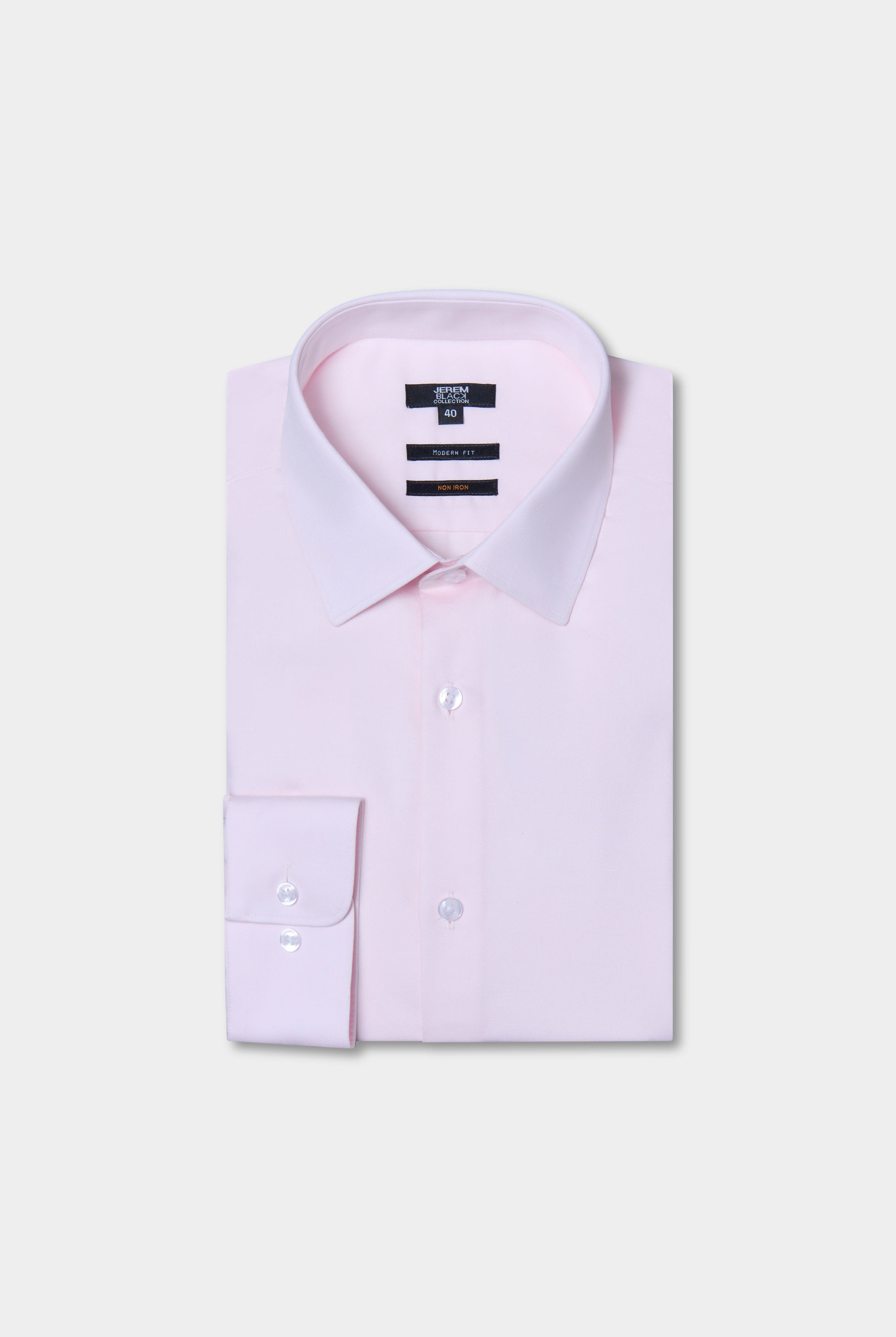 Twill de coton sans repassage comfort fit — Chemise Jerem, col classique, coupe droite