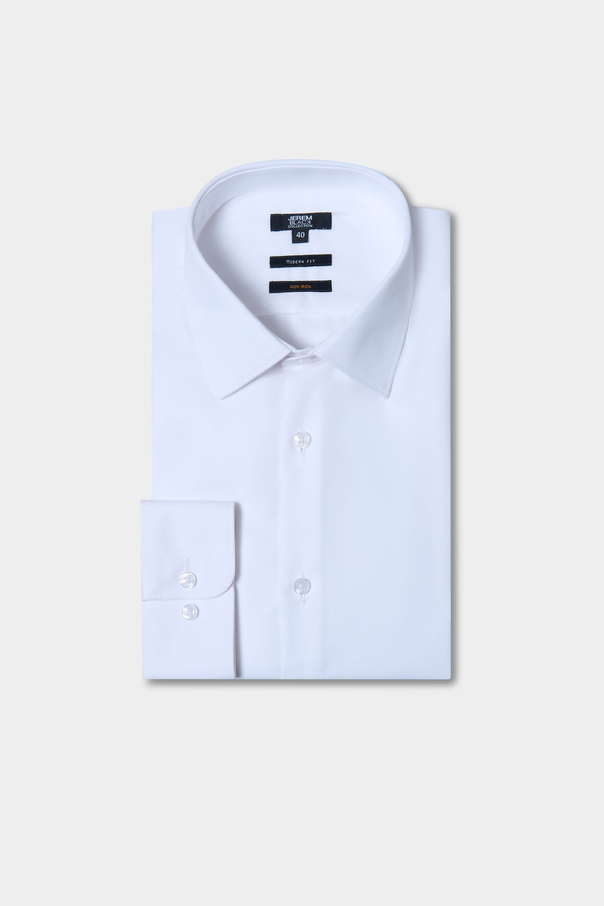 Chemise droite en twill de coton sans repassage