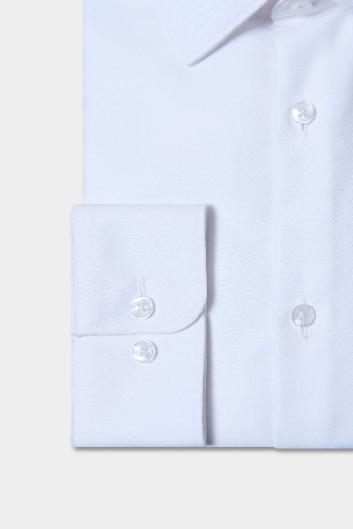 Chemise droite en twill de coton sans repassage