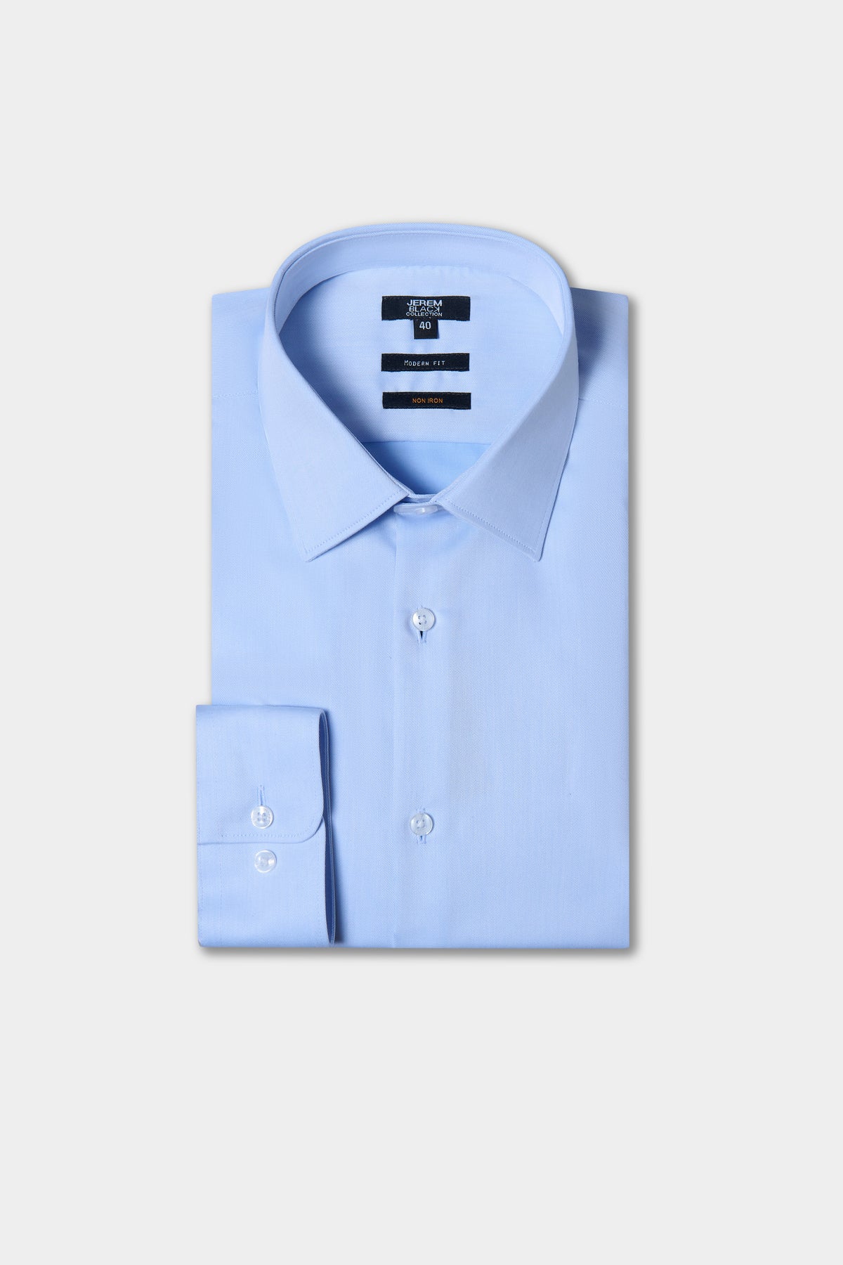 Chemise droite en twill de coton sans repassage