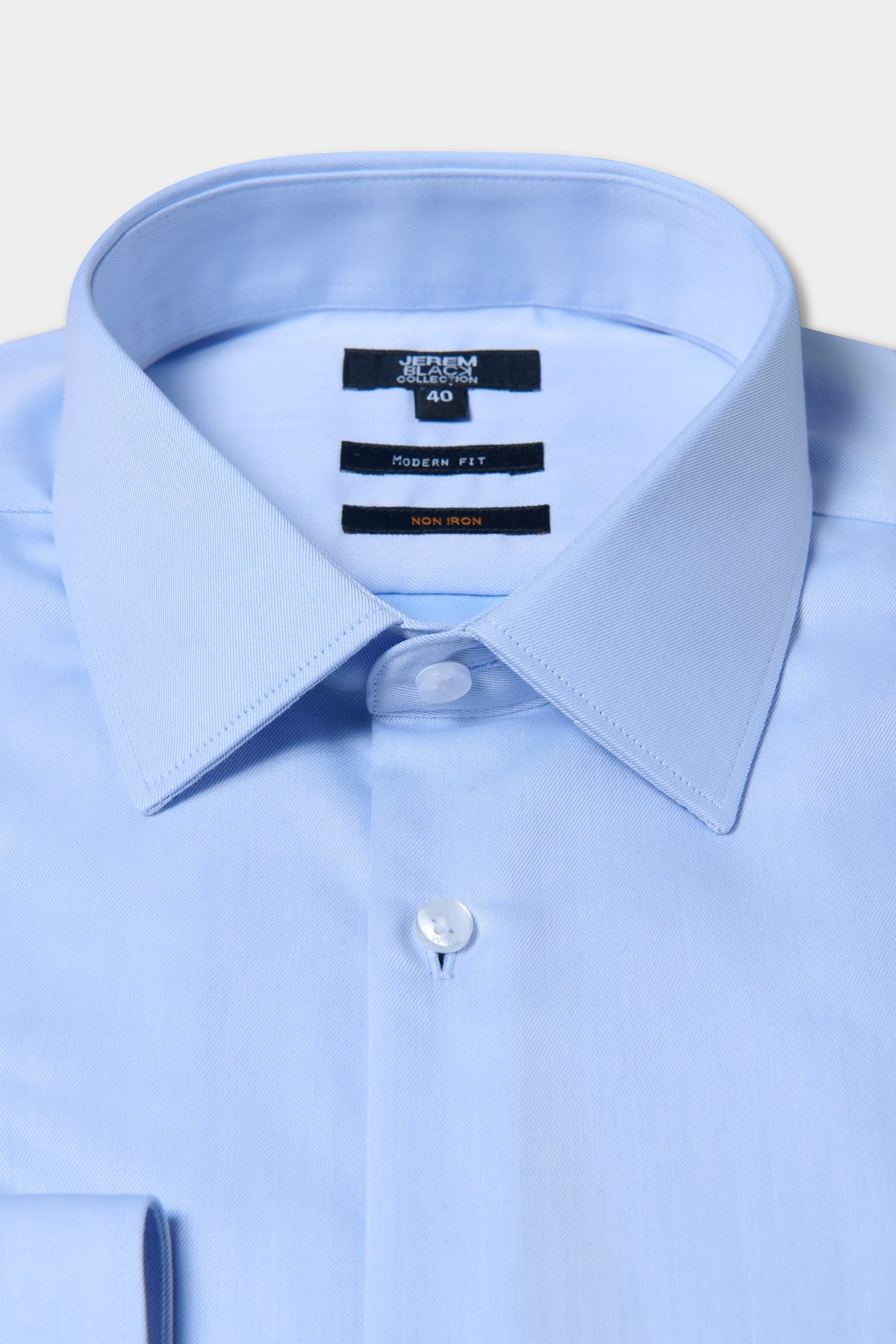 Chemise droite en twill de coton sans repassage