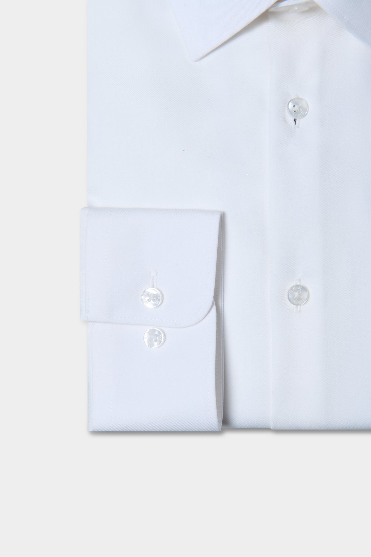 Chemise droite en twill de coton sans repassage