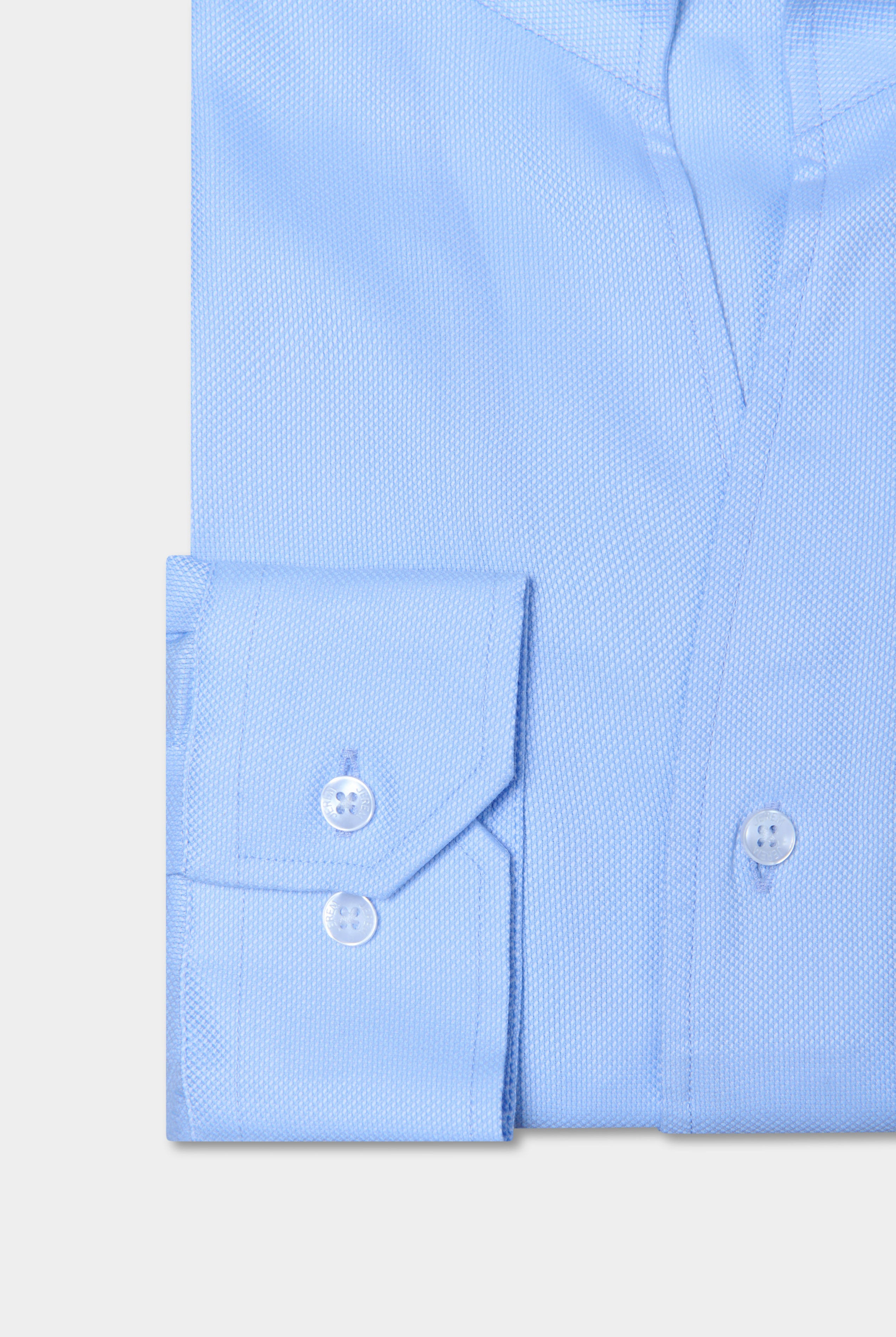 Pur coton — Chemise texturée Jerem, coupe ajustée, repassage facile