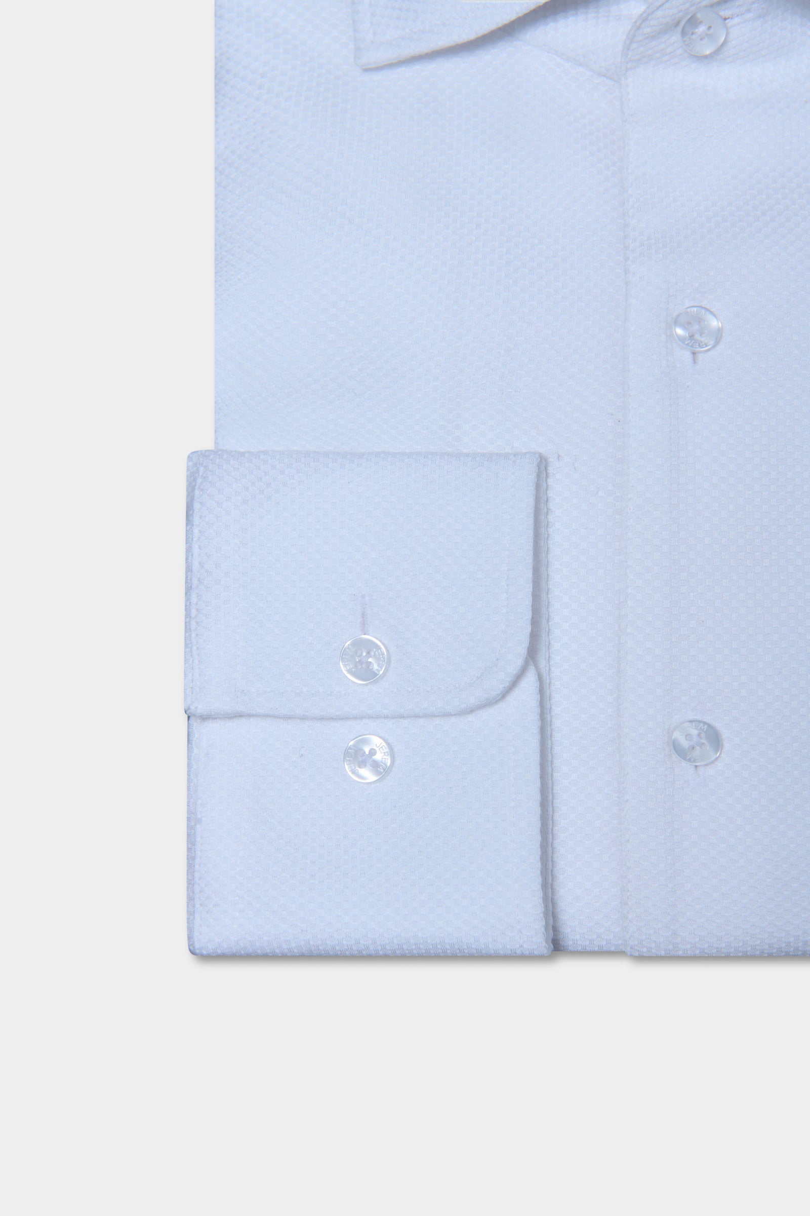 Chemise texturée en coton repassage facile coupe droite Jerem, repassage facile, col classique