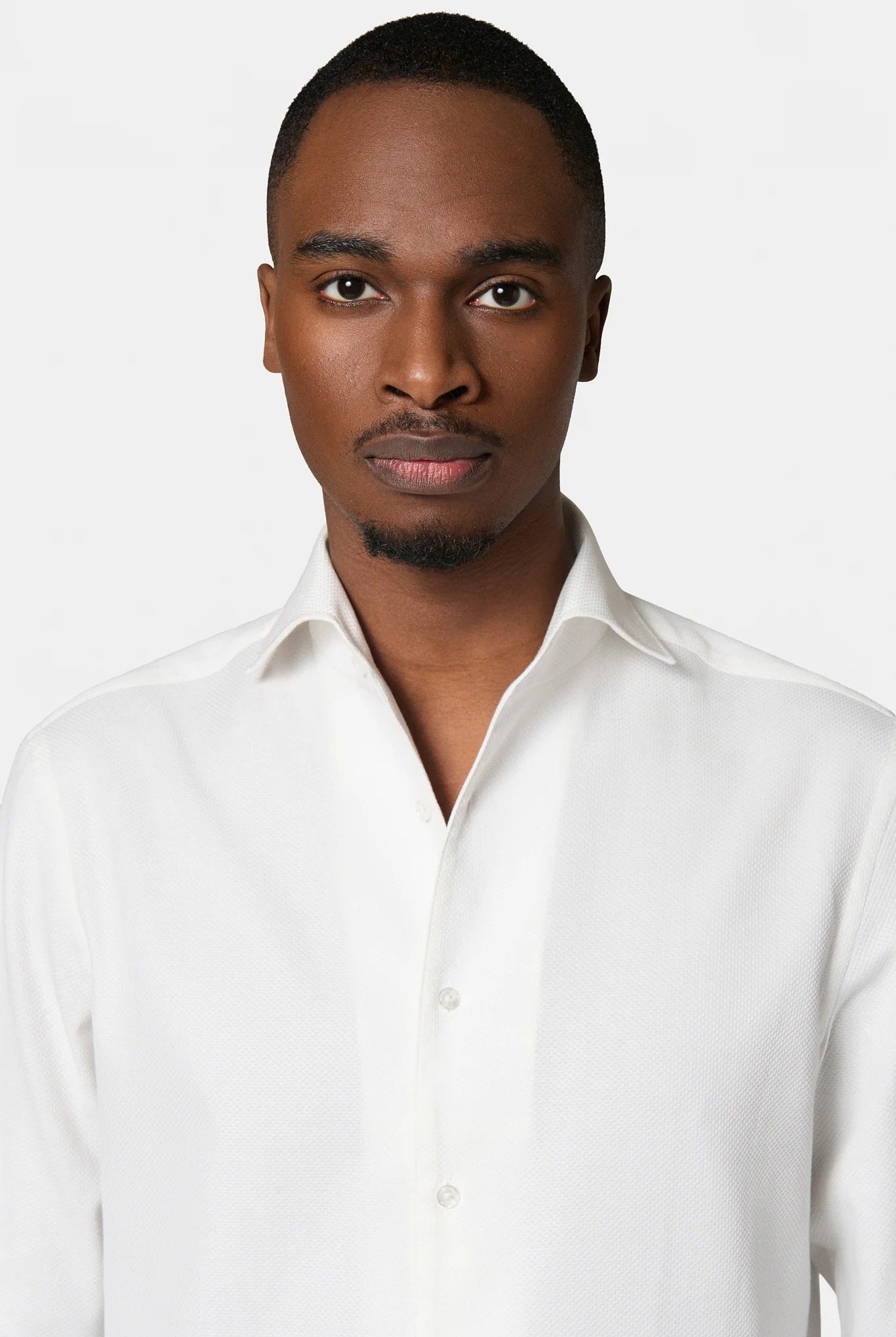 Chemise texturée, coton repassage facile coupe droite Jerem, coupe droite, repassage facile, coloris écru