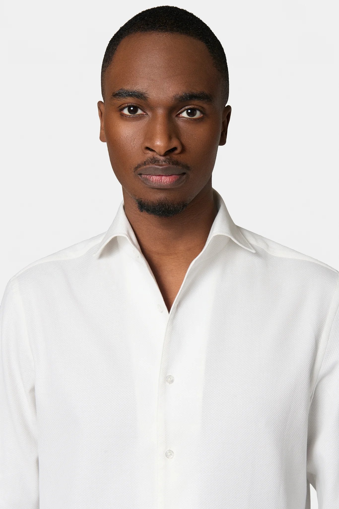 Chemise texturée, coton repassage facile coupe droite Jerem, coupe droite, repassage facile, coloris écru