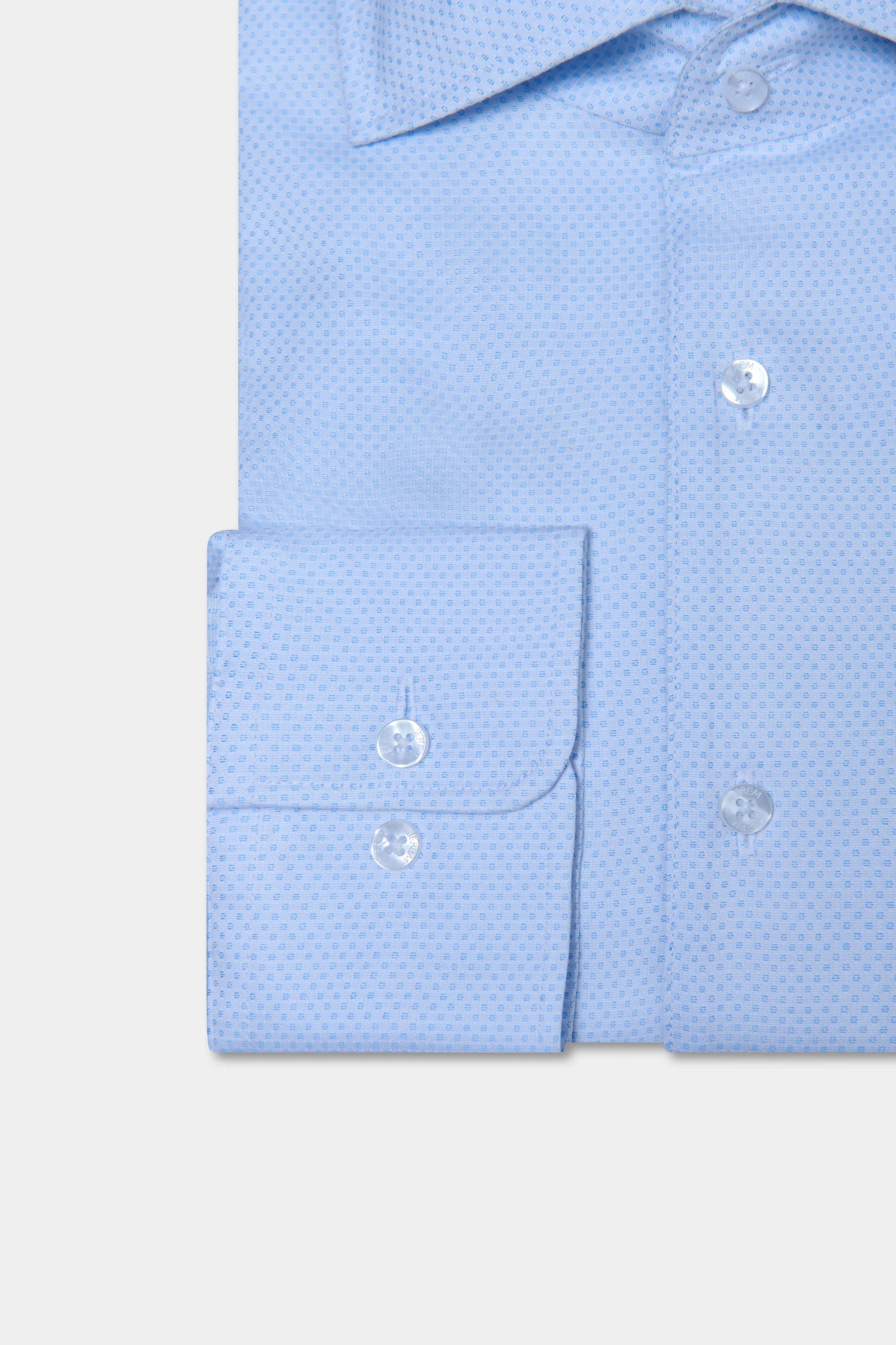 Coton coupe droite col classique — Chemise texturée Jerem, col classique, coupe droite