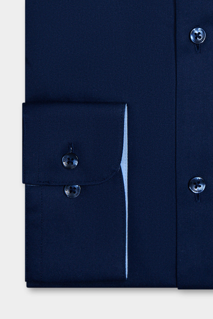 Chemise en twill de coton repassage facile coupe ajustée Jerem, coupe ajustée, repassage facile