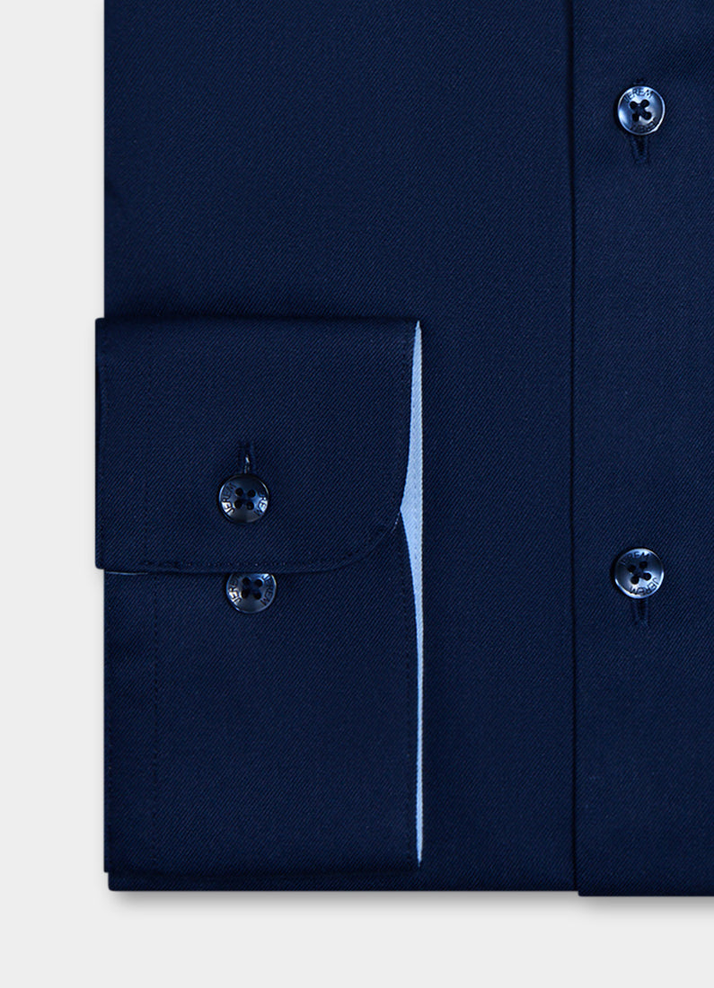 Easy-iron cotton twill shirt, slim fit, Jerem