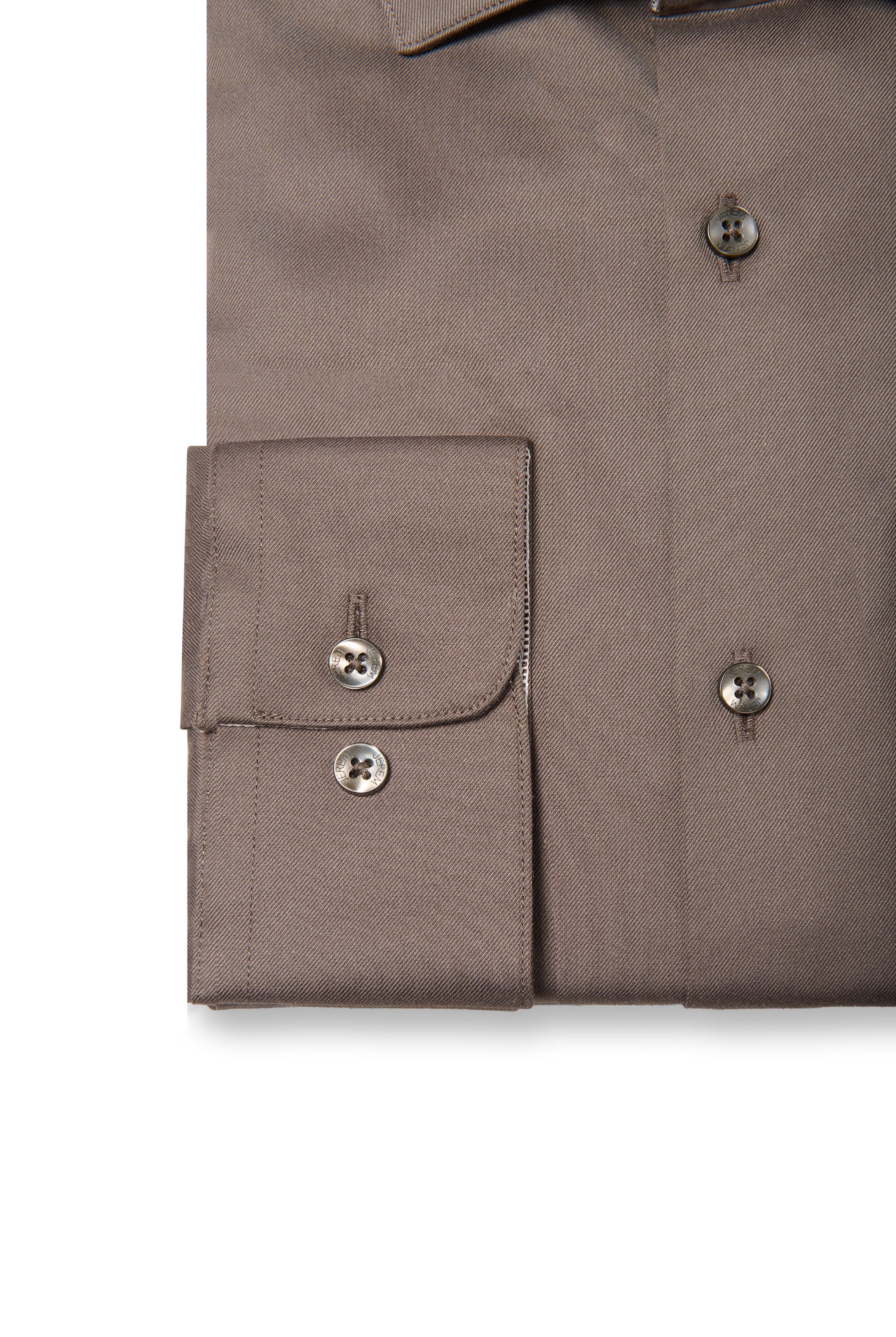 Twill de coton repassage facile coupe ajustée — Chemise Jerem, coupe ajustée, repassage facile