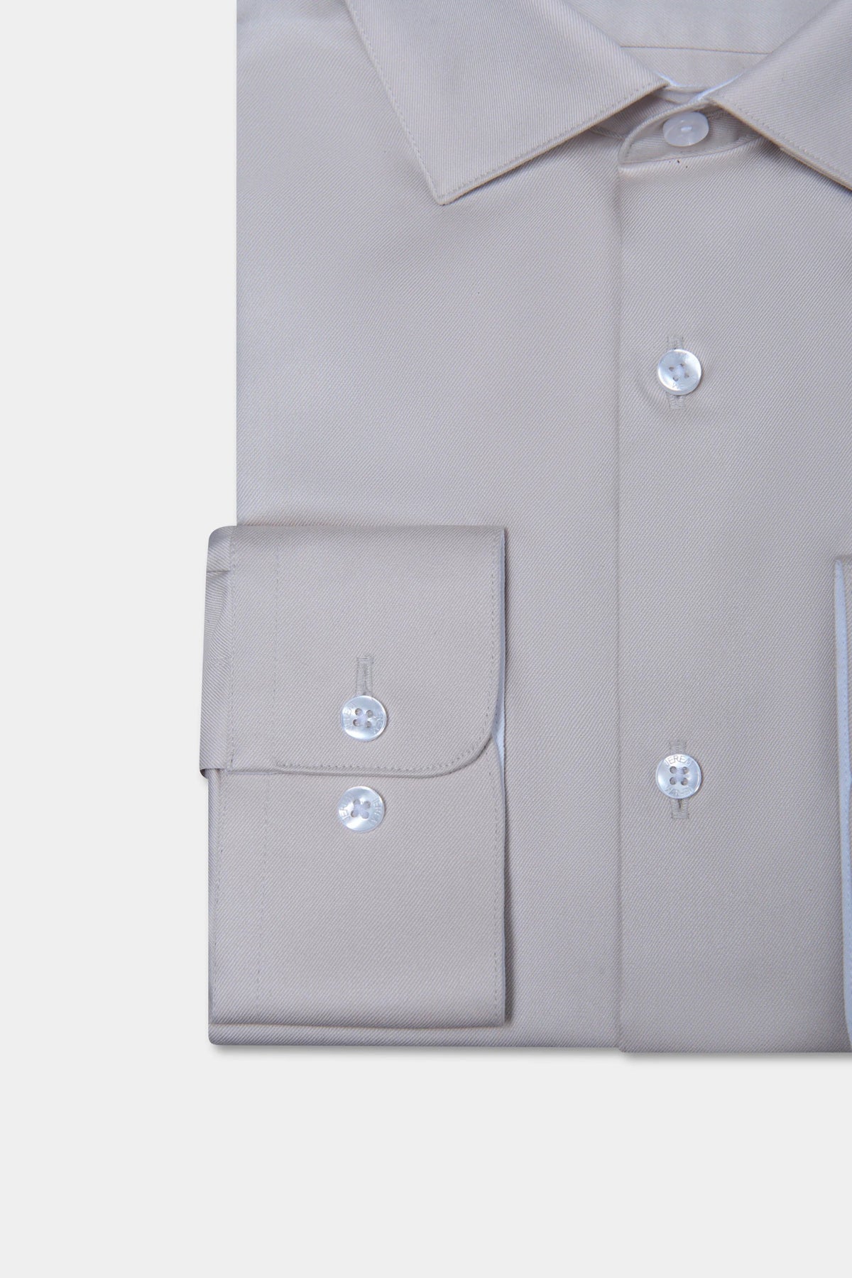 Slim-fit easy-iron cotton twill — Jerem shirt, semi-cutaway collar