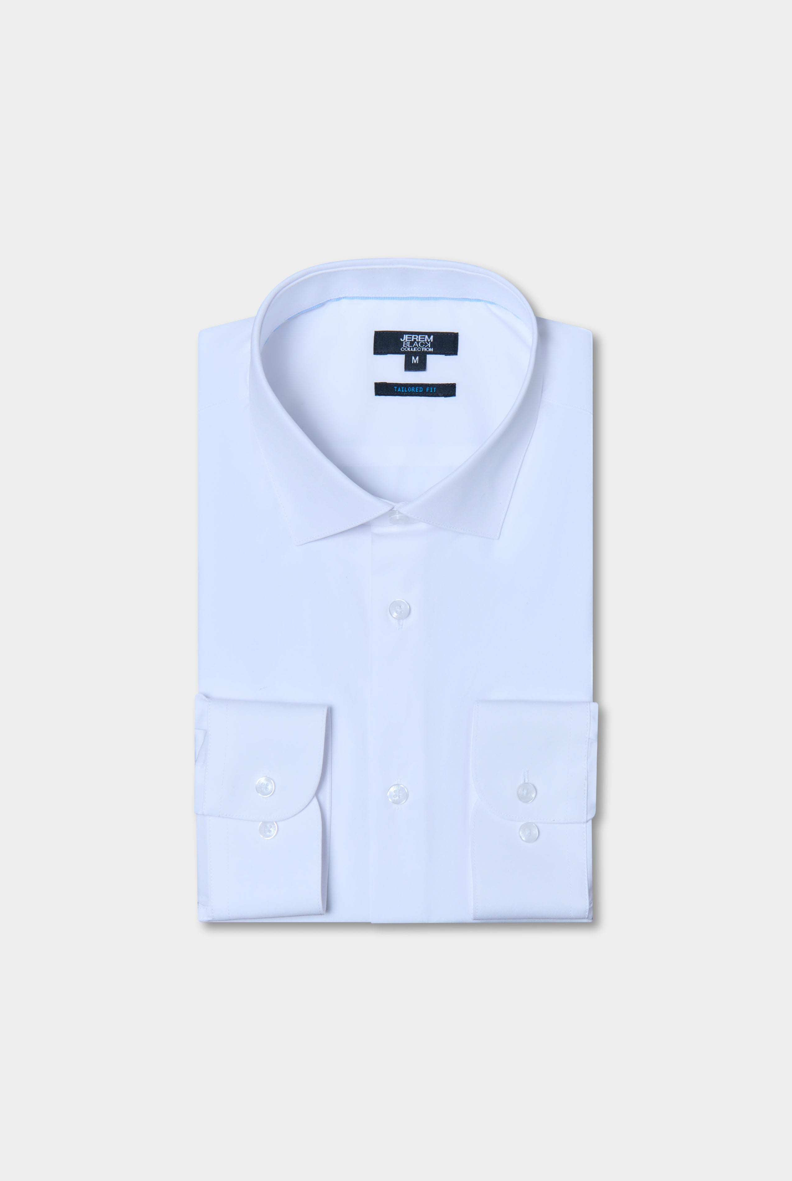 Chemise en popeline de coton Jerem, col semi-italien, coupe ajustée, repassage facile