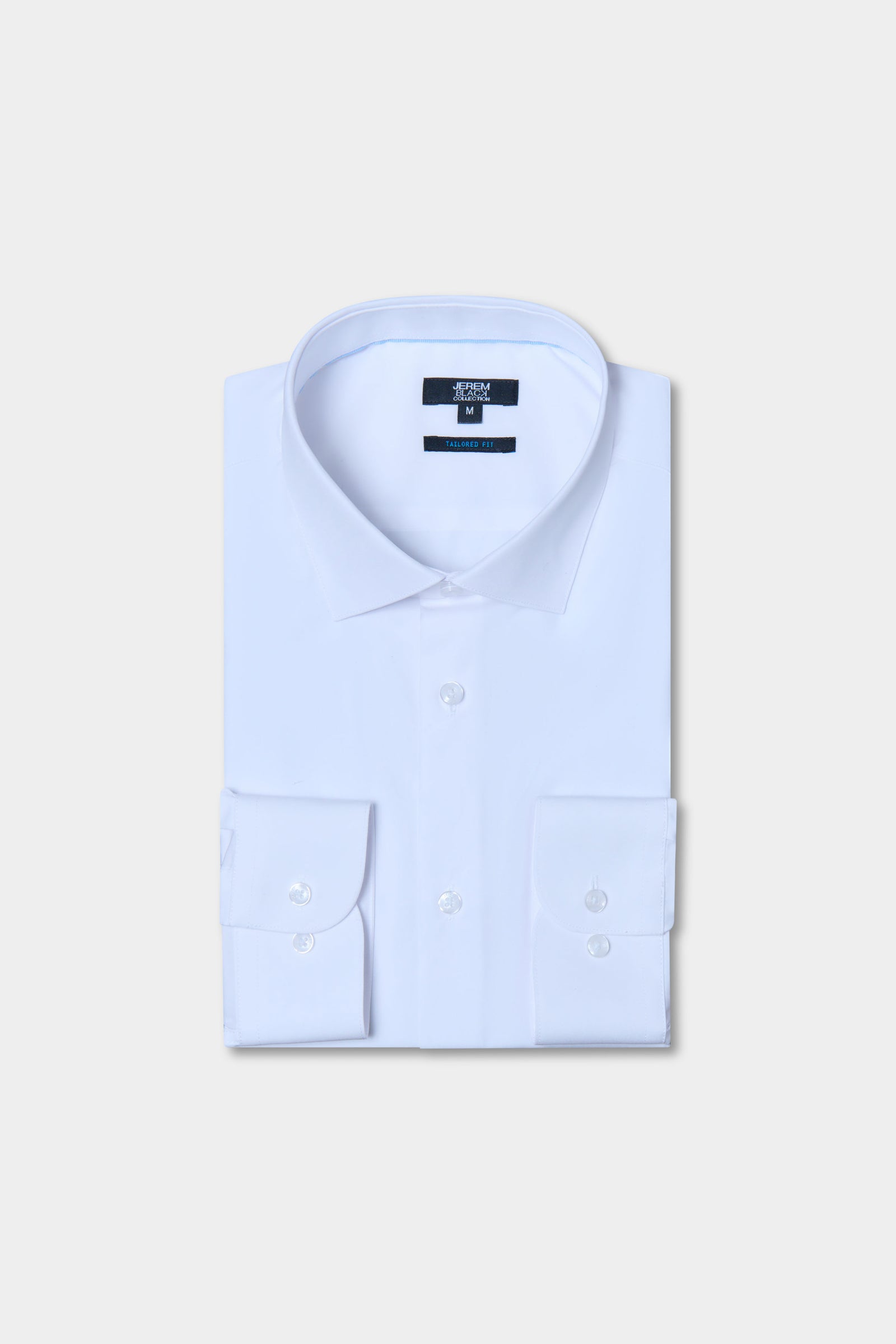 Chemise en popeline de coton Jerem, col semi-italien, coupe ajustée, repassage facile