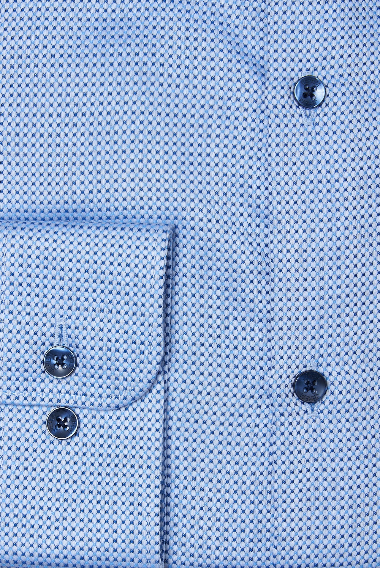 Coton sans repassage coupe droite — Chemise texturée Jerem, sans repassage, col classique