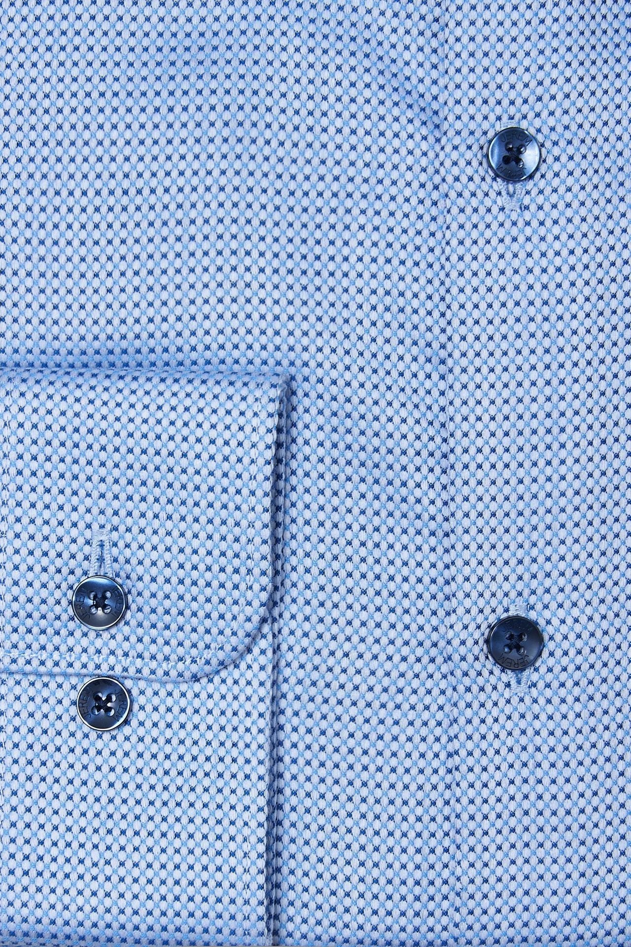 Coton sans repassage coupe droite — Chemise texturée Jerem, sans repassage, col classique