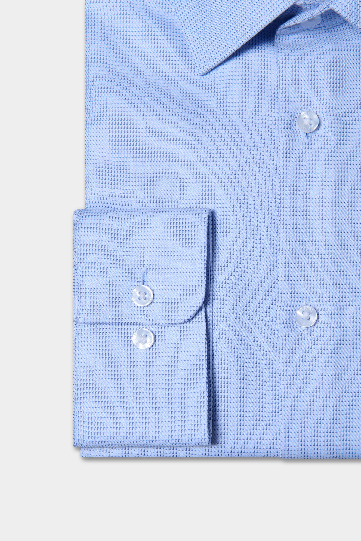 Chemise droite bleue sans repassage