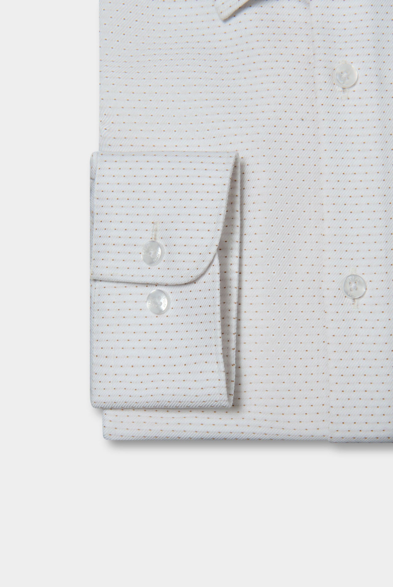 Coton sans repassage — Chemise à pois texturée Jerem, sans repassage, col classique