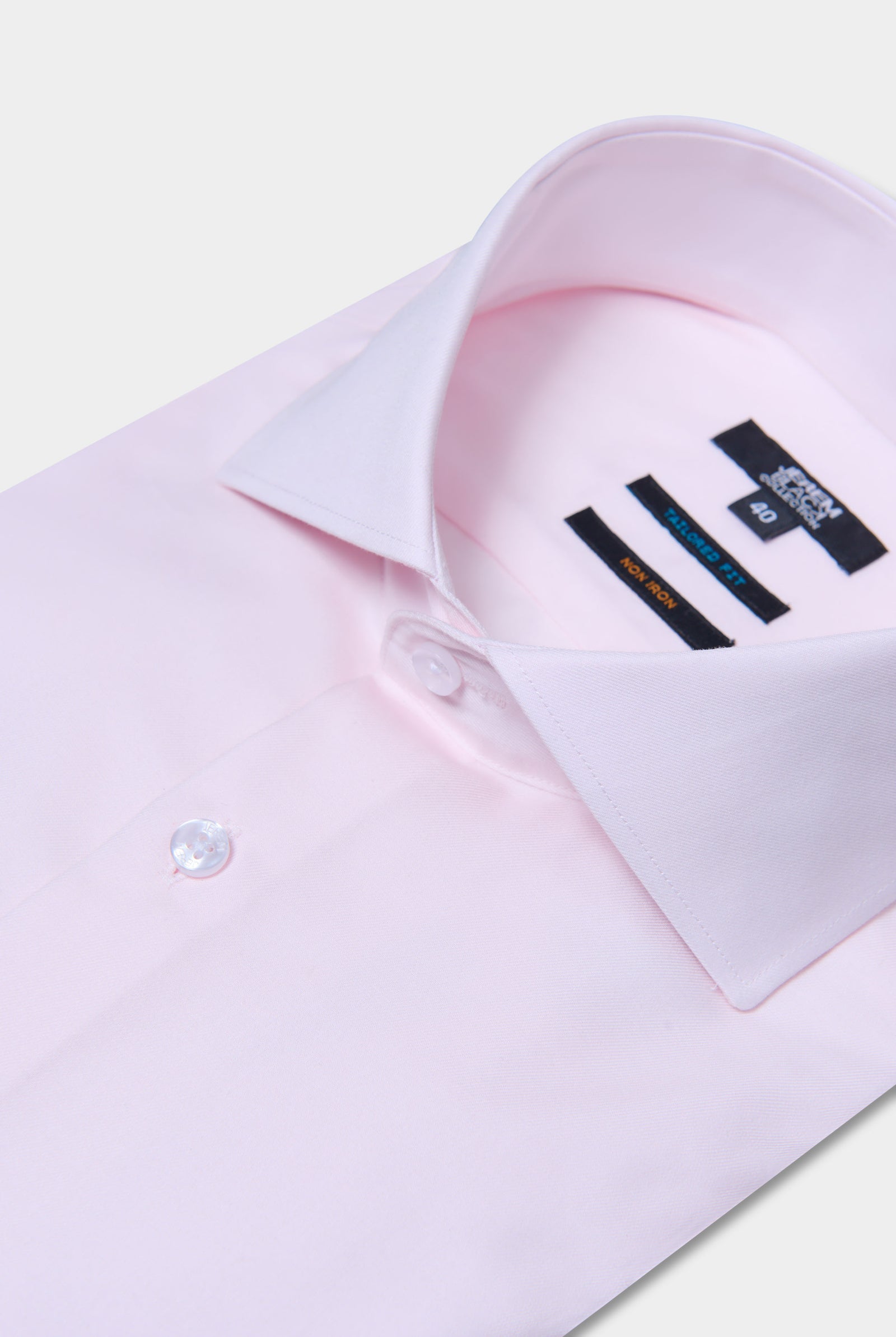 Chemise en twill de coton col italien sans repassage Jerem, coupe ajustée, sans repassage vue 13