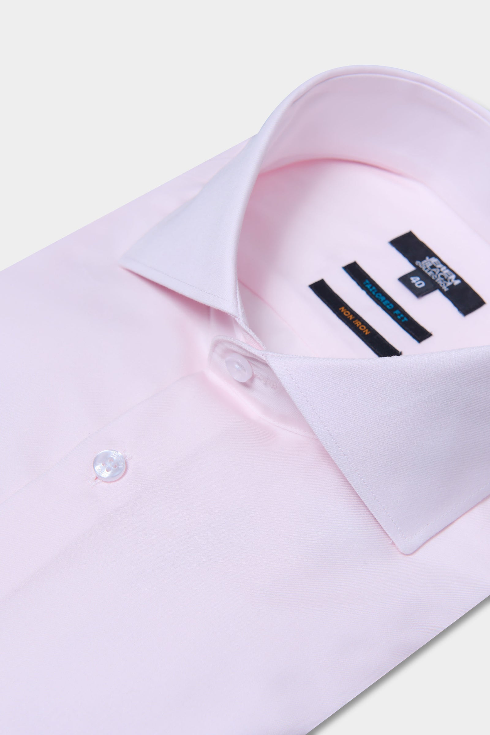 Chemise en twill de coton col italien sans repassage Jerem, coupe ajustée, sans repassage vue 13