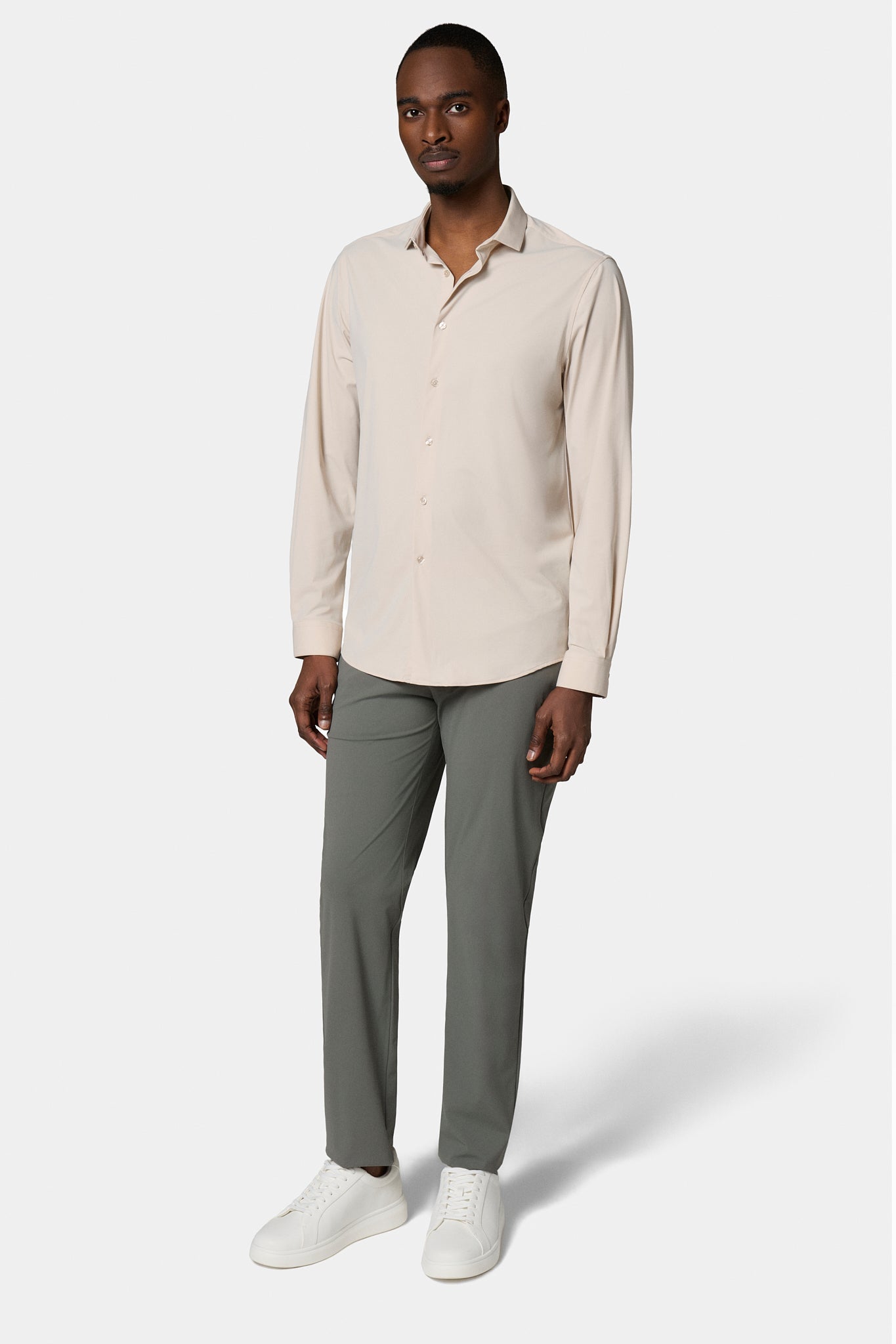 Chemise en matière stretch infroissable Slim fit ligne Activewear, Jerem