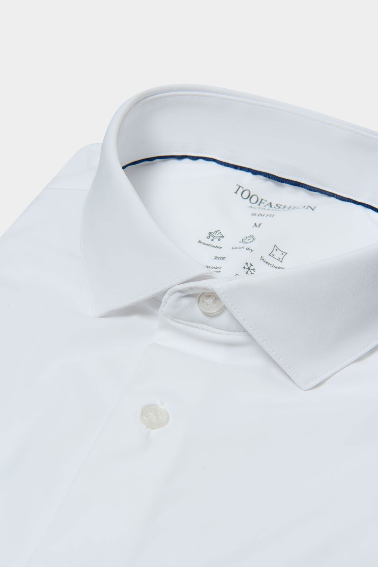 Chemise, matière stretch infroissable Slim fit ligne Activewear Jerem, col semi-italien vue 6