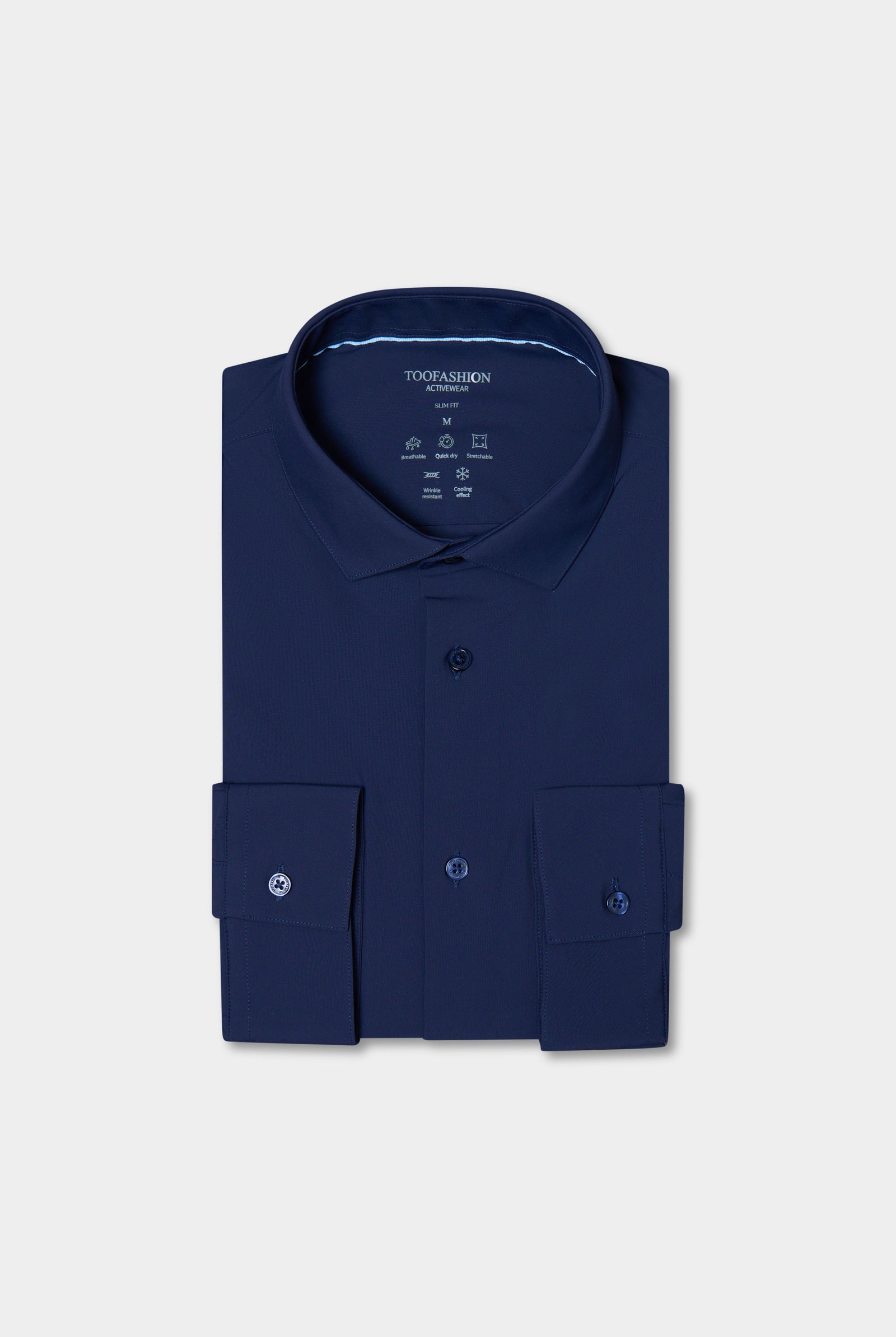 Chemise, matière stretch infroissable Slim fit ligne Activewear Jerem, col semi-italien vue 14