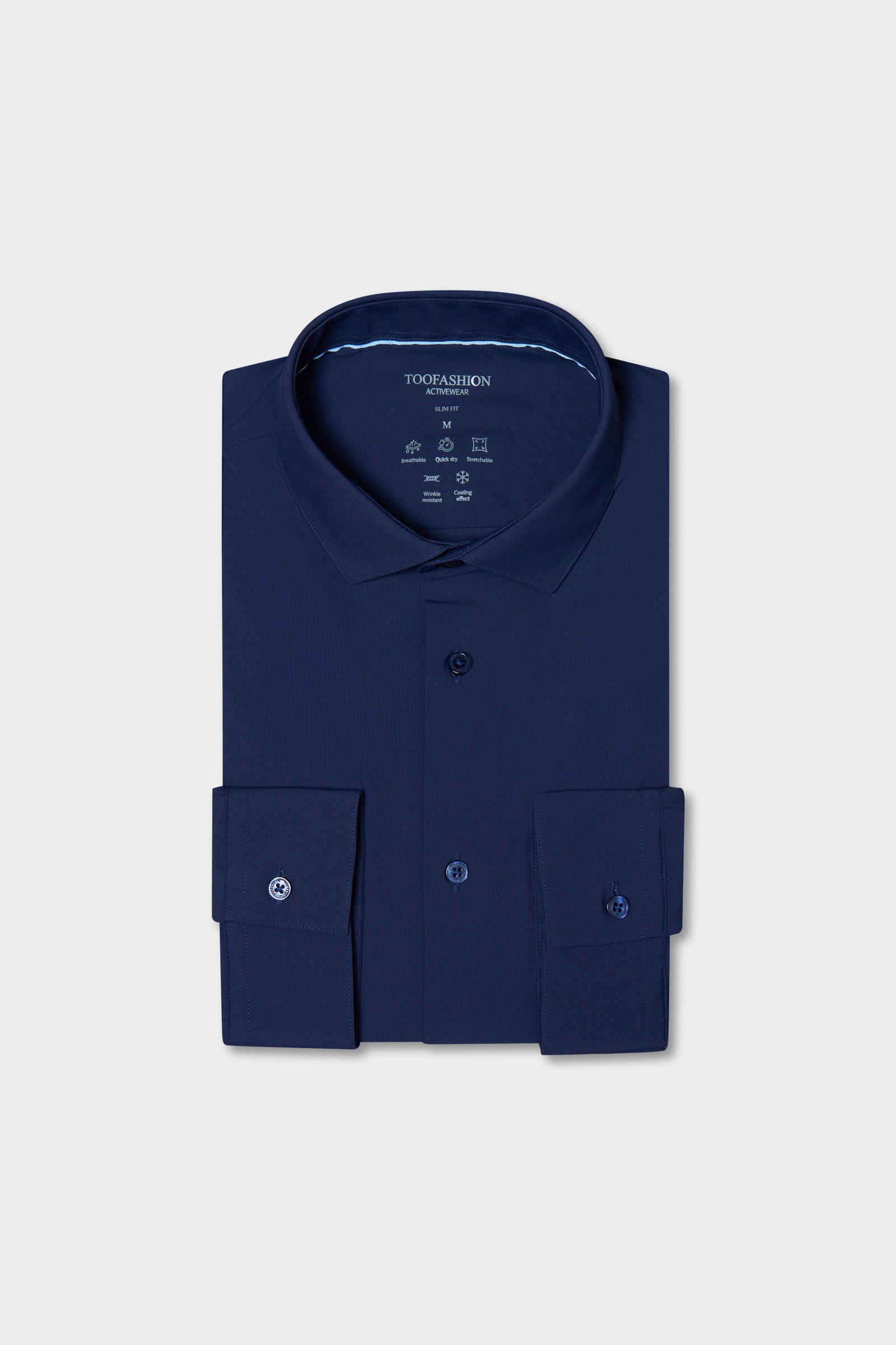 Chemise, matière stretch infroissable Slim fit ligne Activewear Jerem, col semi-italien vue 14