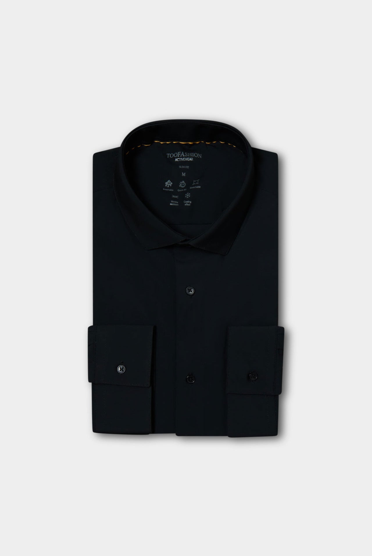 Matière stretch infroissable Slim fit ligne Activewear — Chemise Jerem, col semi-italien vue 11