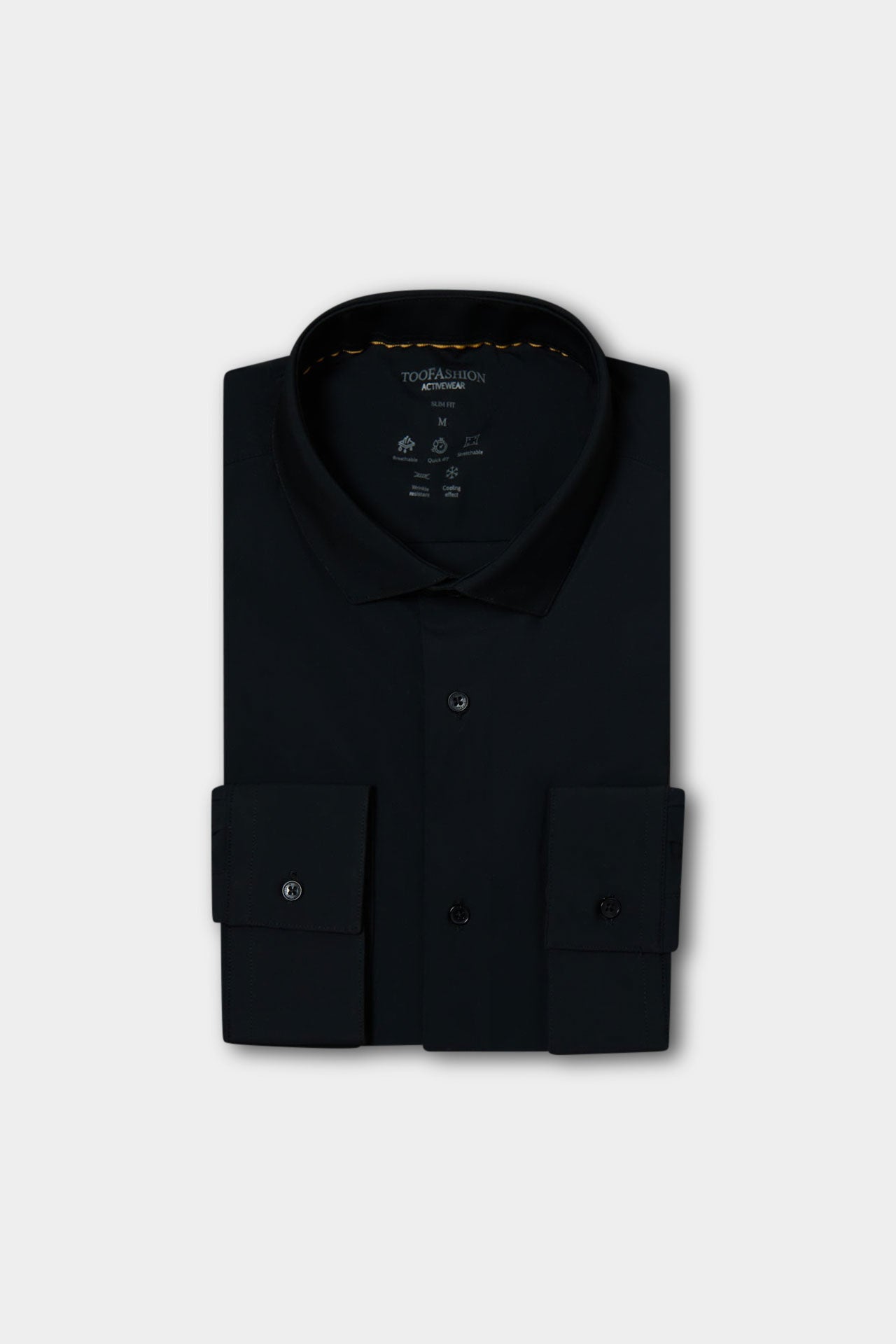 Matière stretch infroissable Slim fit ligne Activewear — Chemise Jerem, col semi-italien vue 11