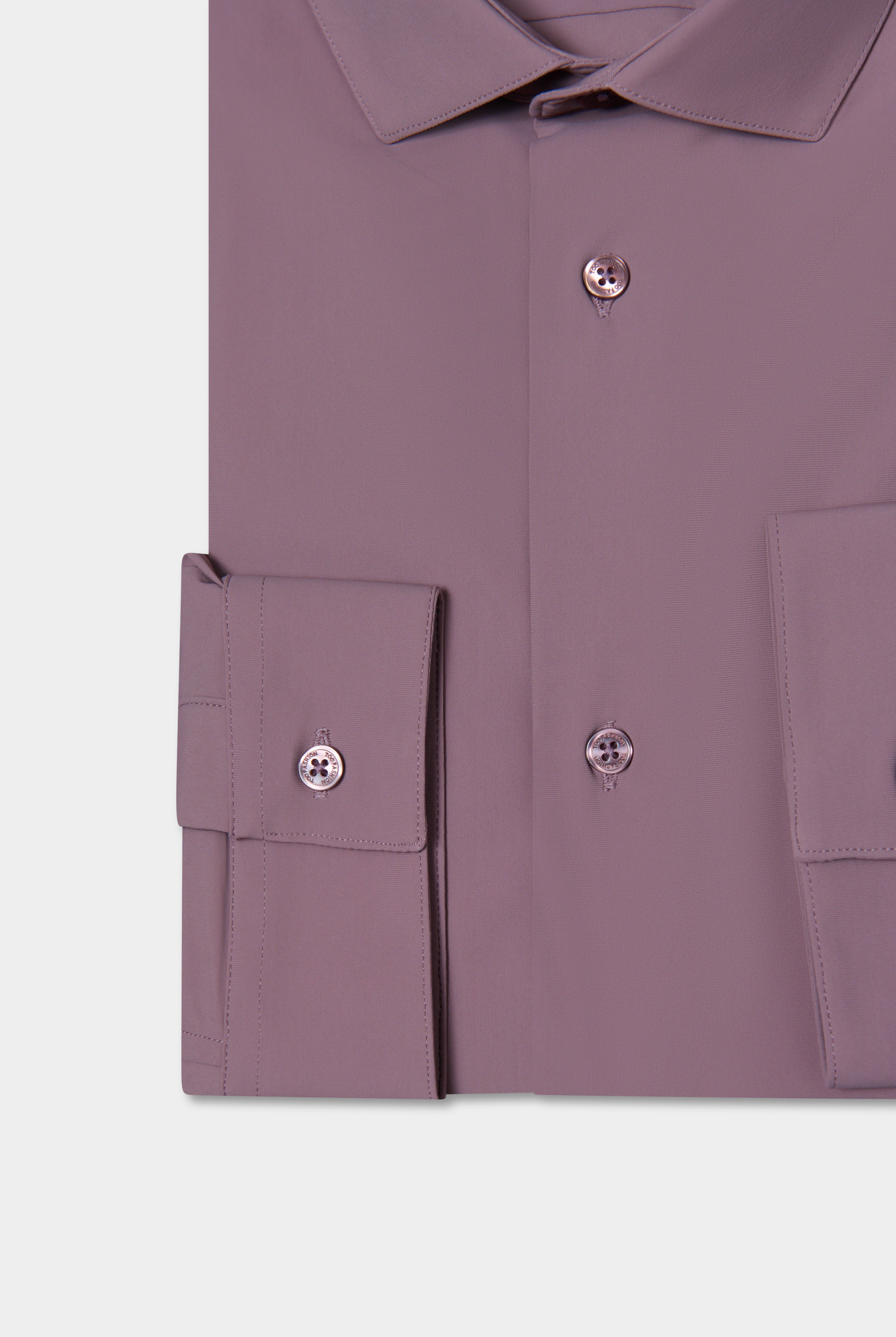 Chemise, matière stretch infroissable Slim fit ligne Activewear Jerem, col semi-italien, coloris rose poudré