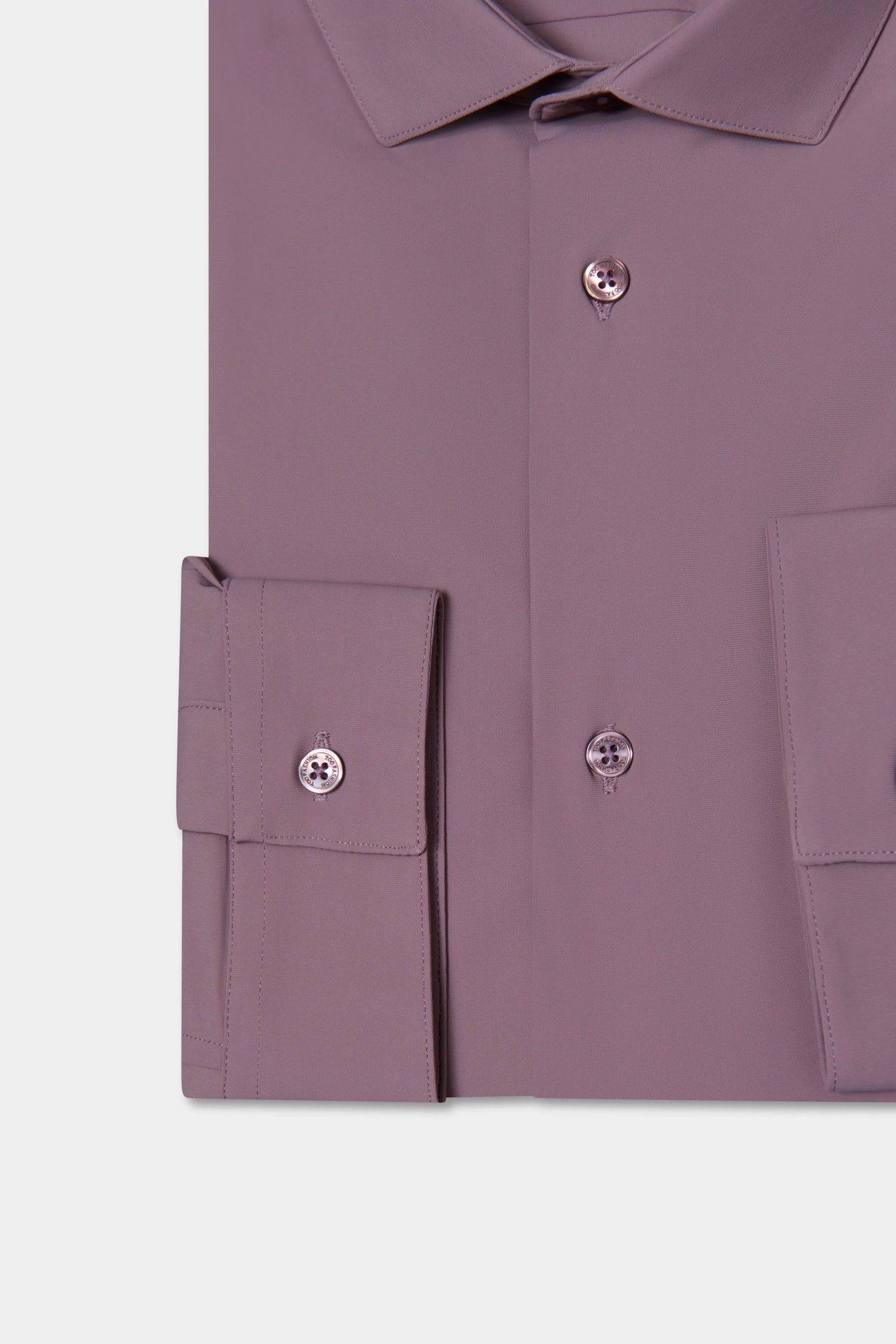 Chemise, matière stretch infroissable Slim fit ligne Activewear Jerem, col semi-italien, coloris rose poudré