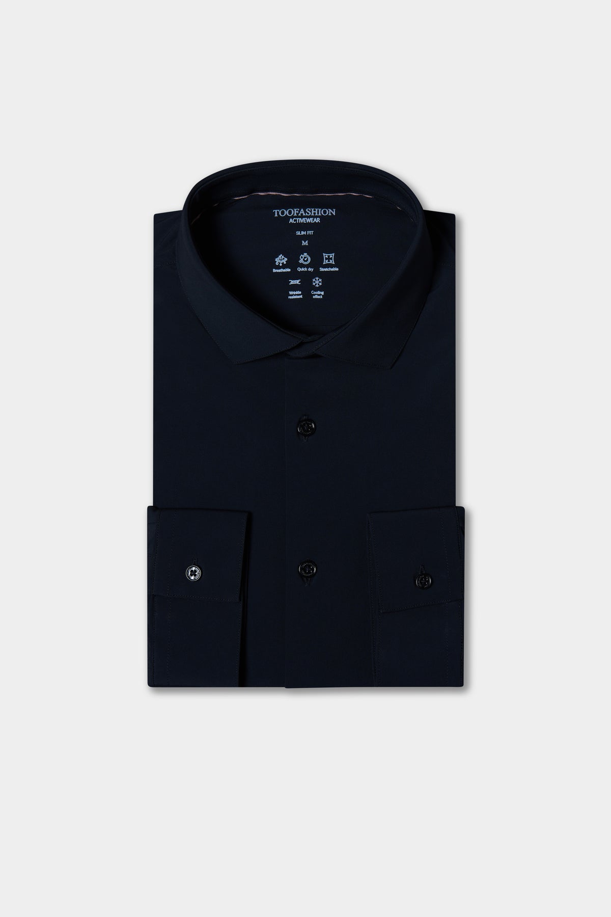 Slim-fit crease-resistant stretch shirt, Activewear line
