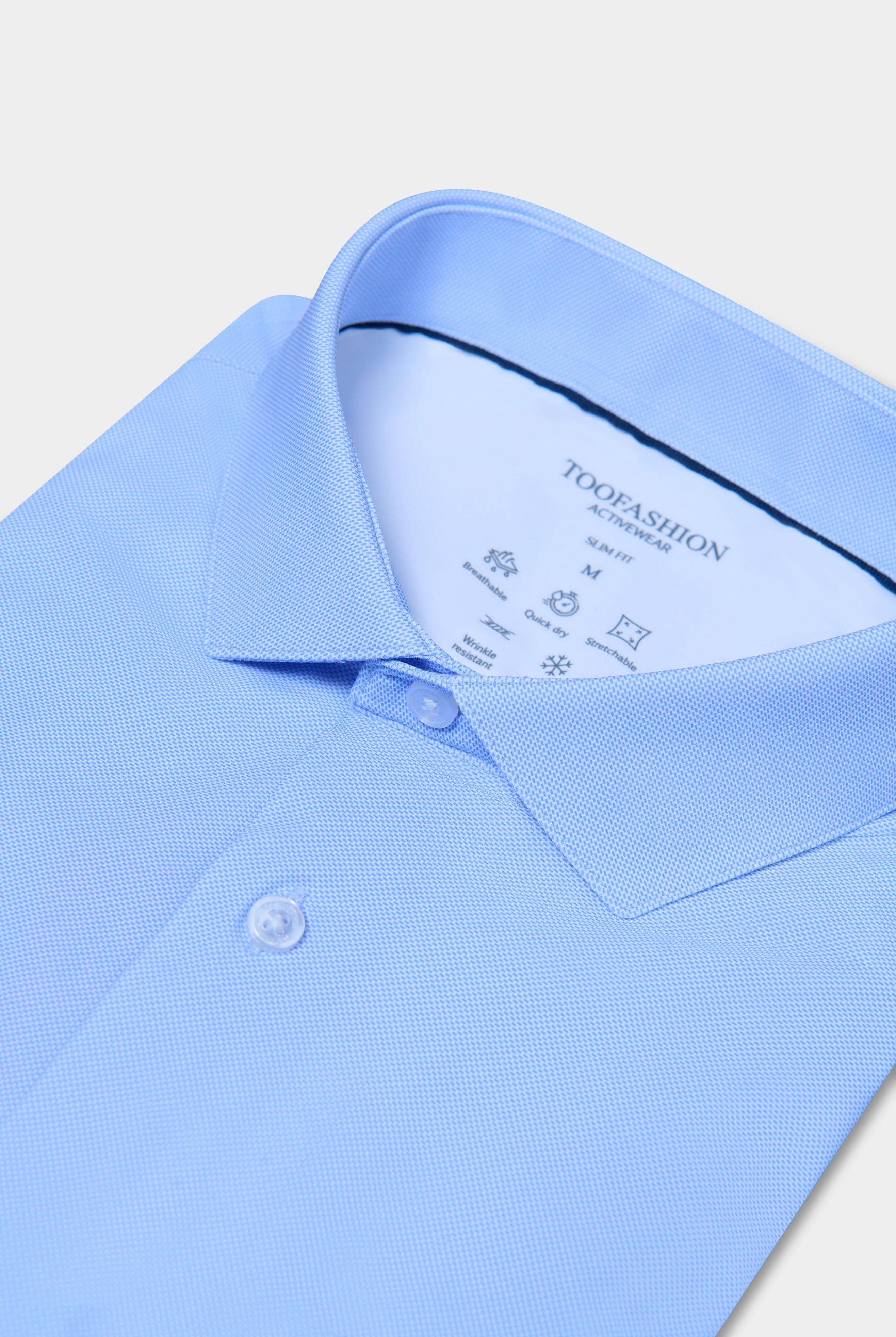 Chemise à pois, matière stretch infroissable Slim fit Jerem, col semi-italien